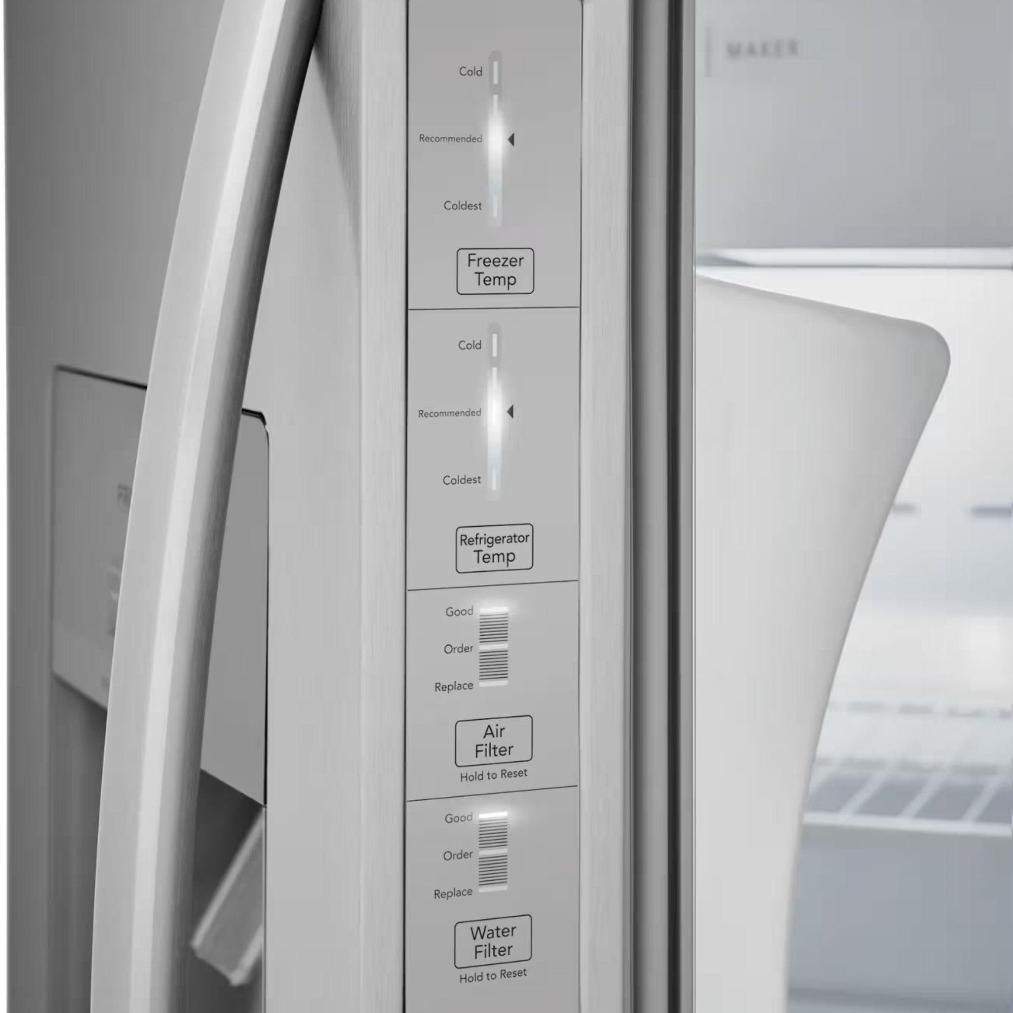 Frigidaire FRSS2623AS 36" 26 Cu. Ft.  Standard Depth Side-by-Side Refrigerator Stainless Steel