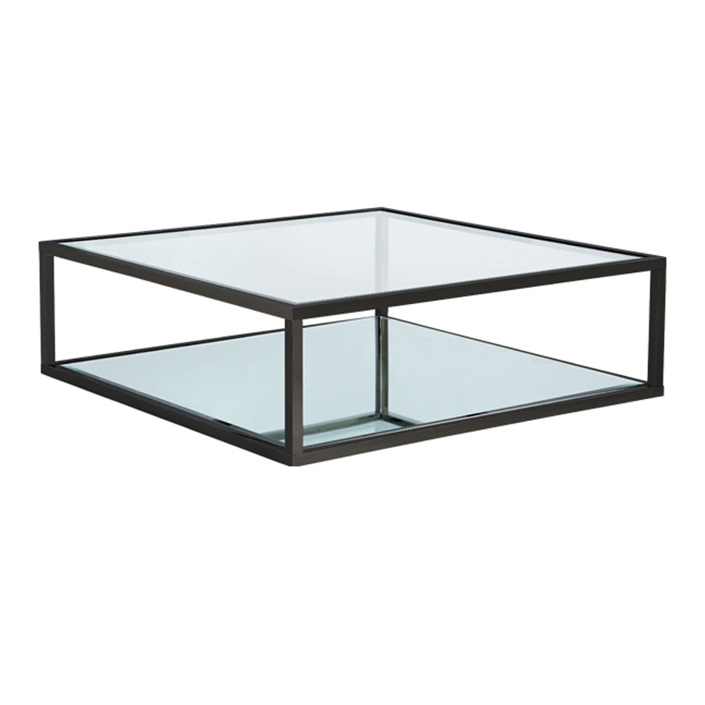 Fabian Black Coffee Table - Square - 47".