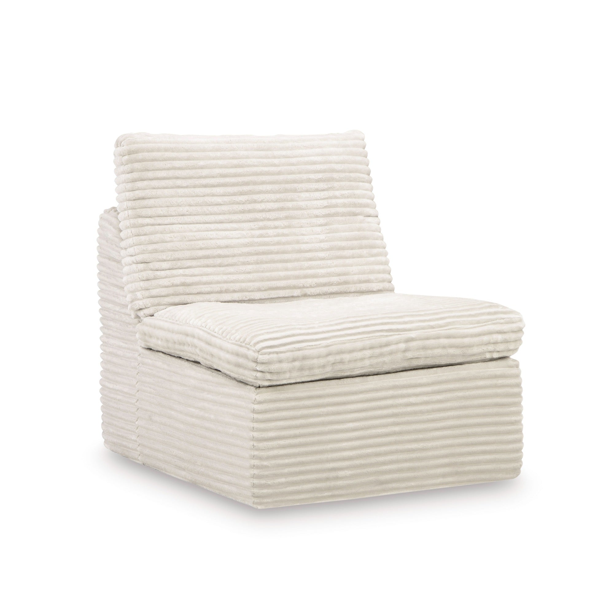 Fannin Boneless Armless Chair in Ivory