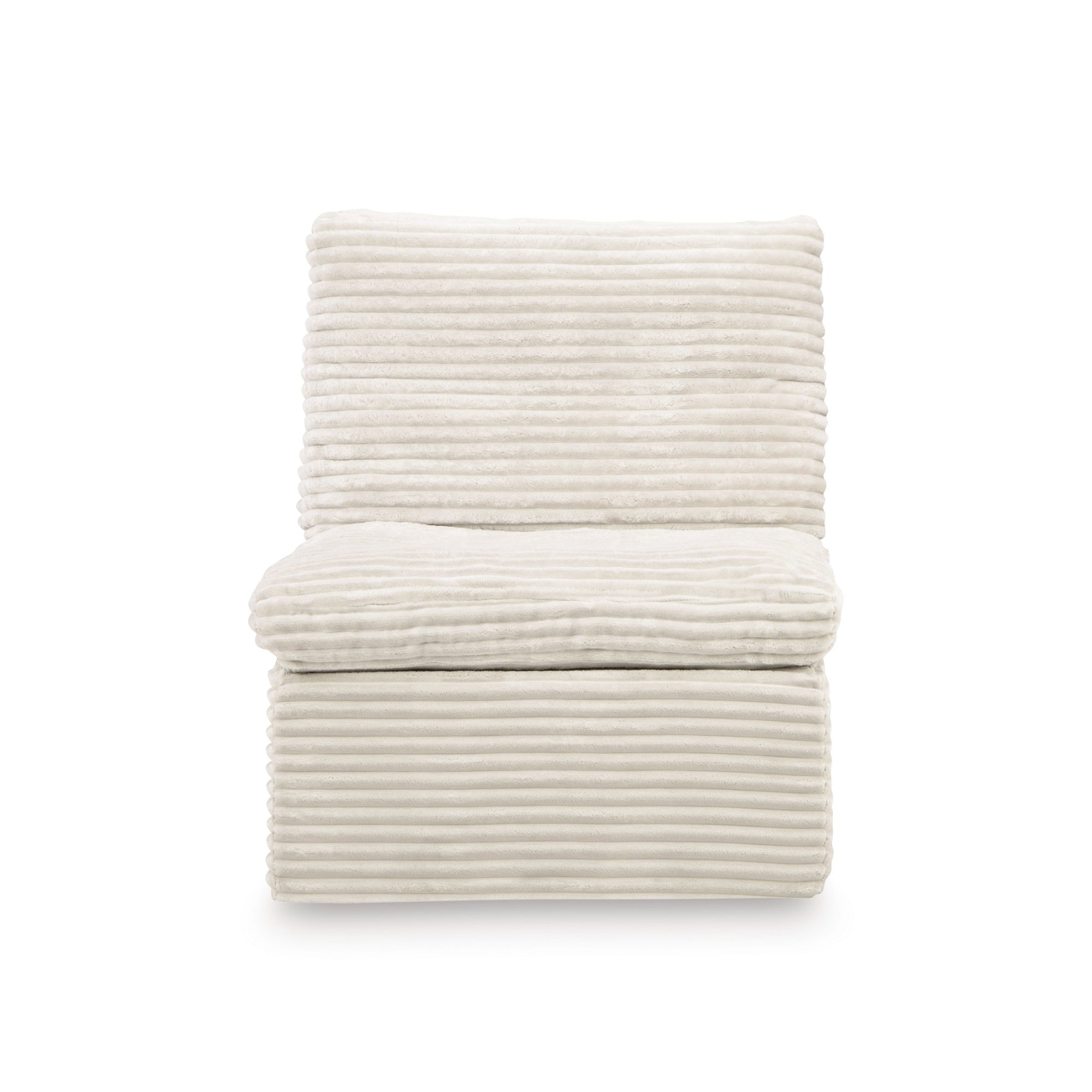 Fannin Boneless Armless Chair in Ivory