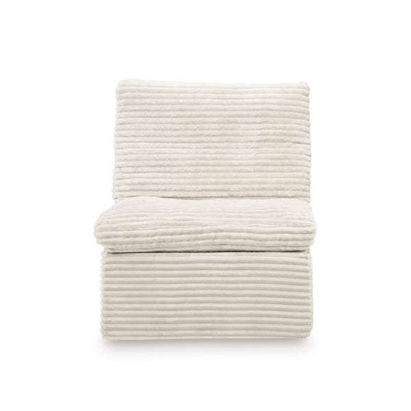 Fannin Boneless Armless Chair in Ivory