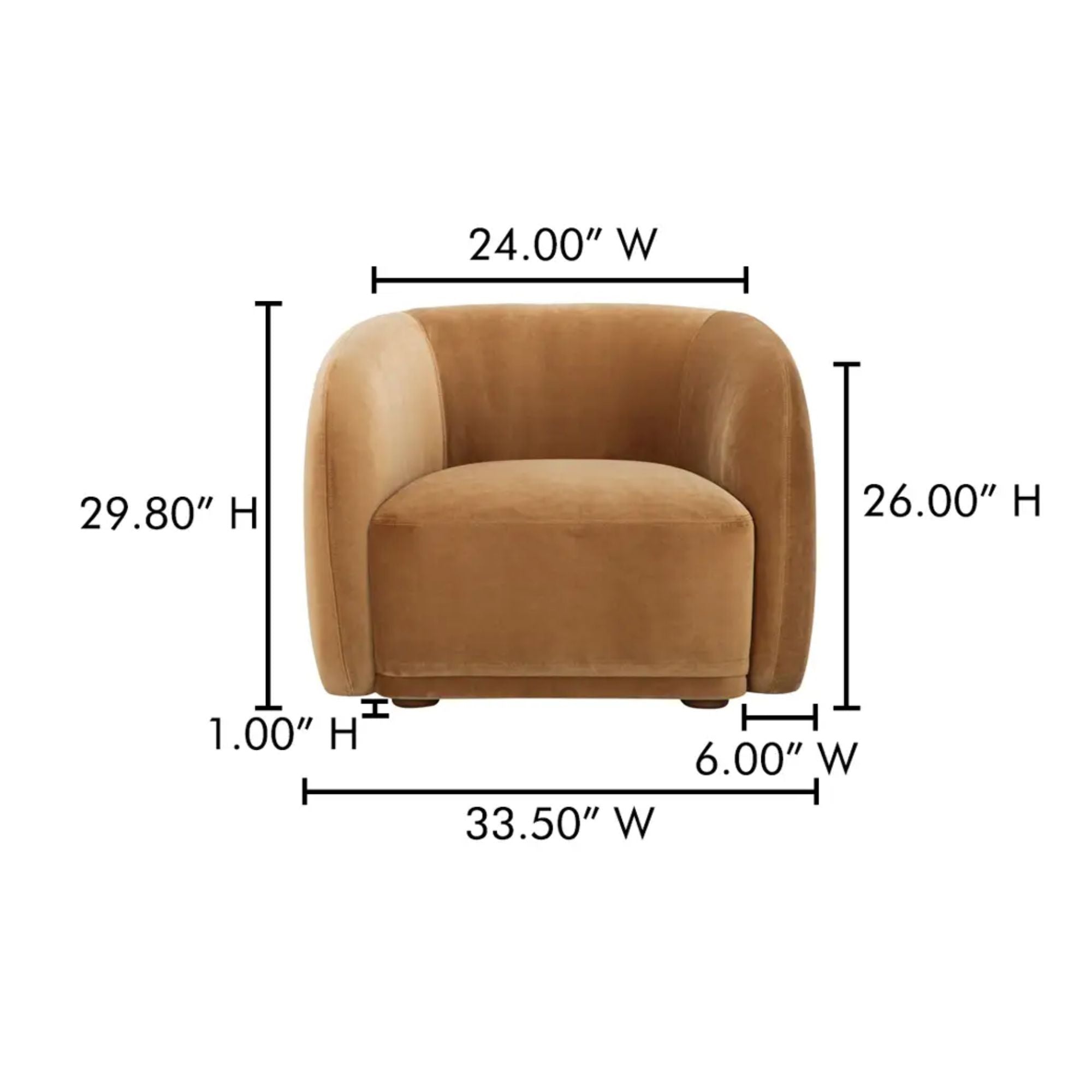 Moe's Home Faye Collection Accent Chair Tan Faux Mohair | CastleUp Experience Centre Online Furniture