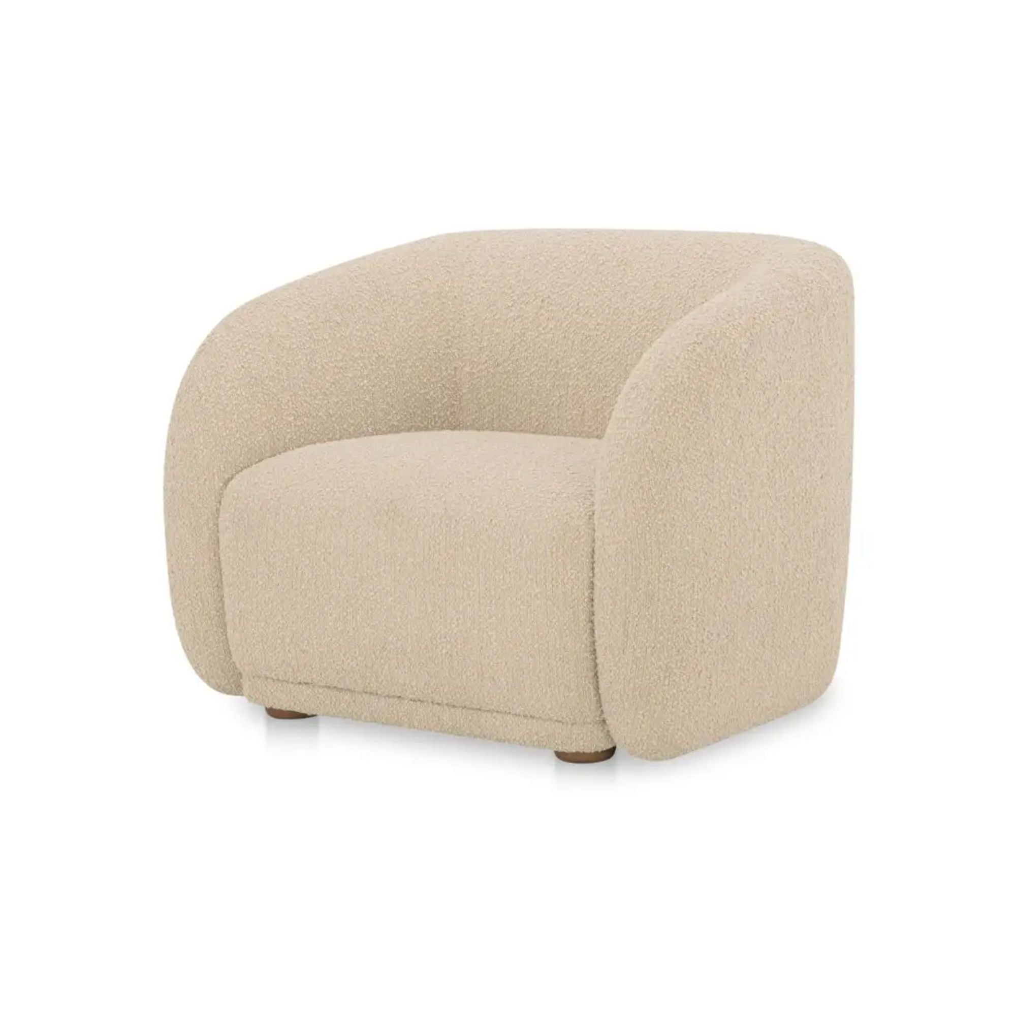 Moe's Home Faye Collection Accent Chair Beige Boucle | CastleUp Experience Centre Online Furniture