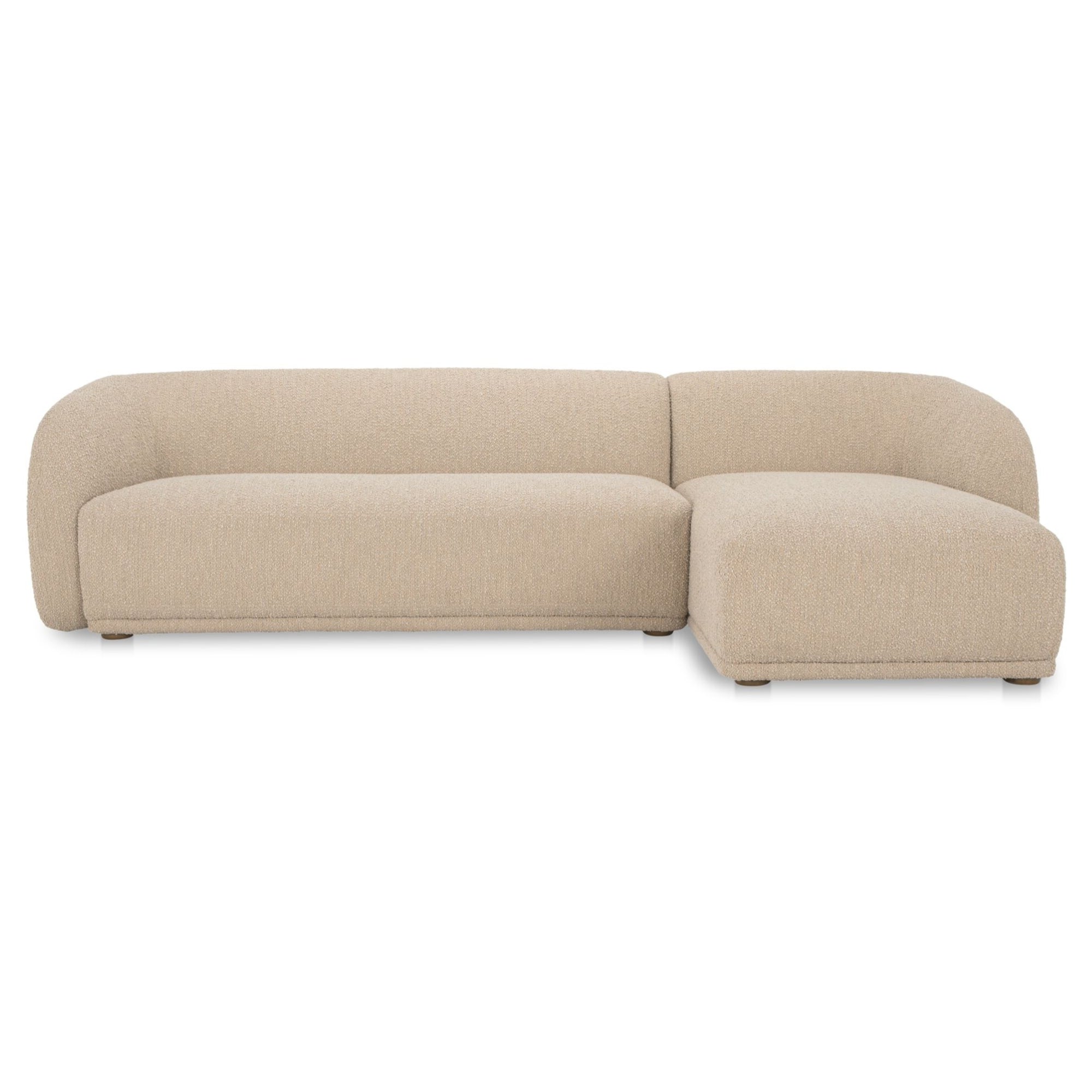 Faye Sectional Beige Bouclé