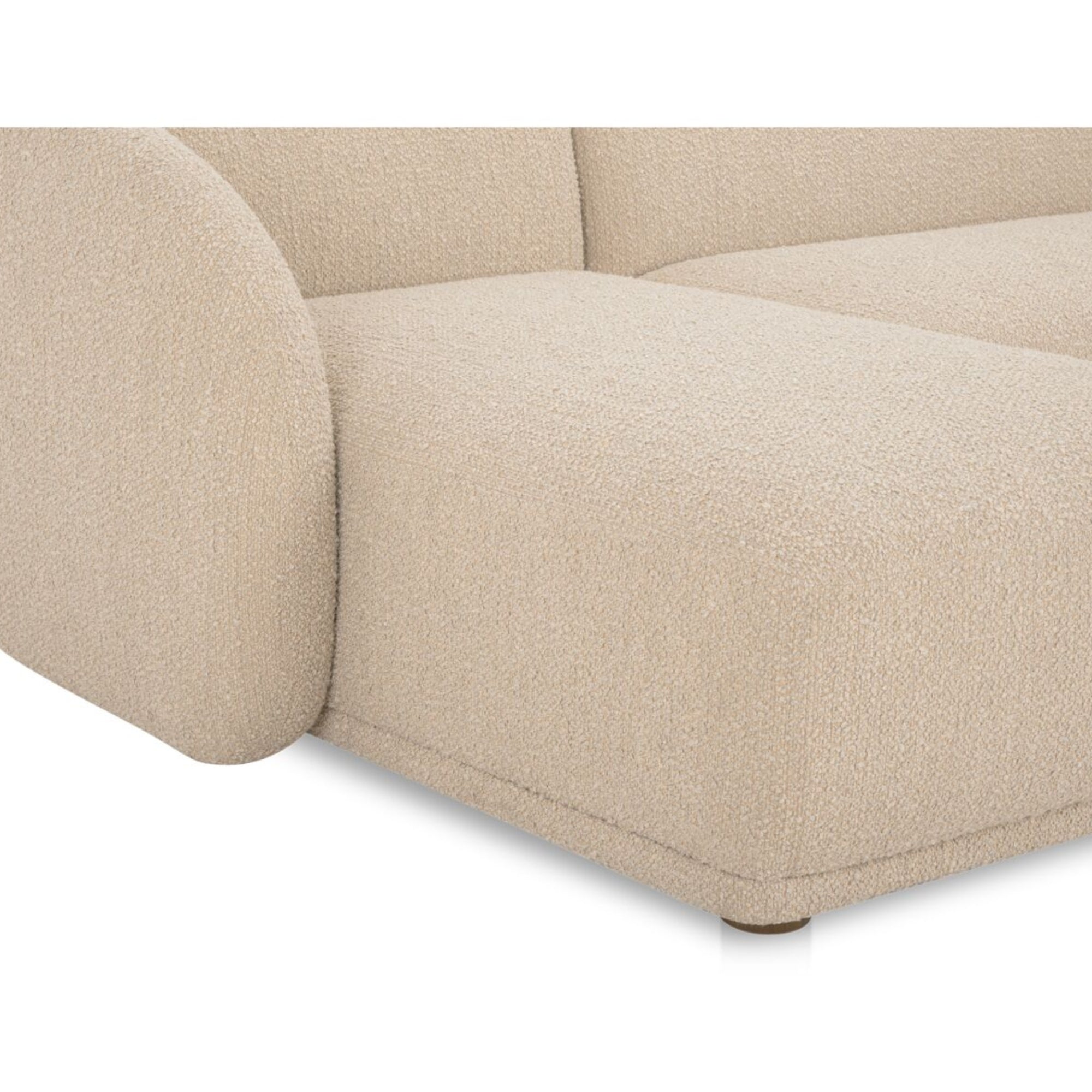 Faye Sectional Beige Bouclé