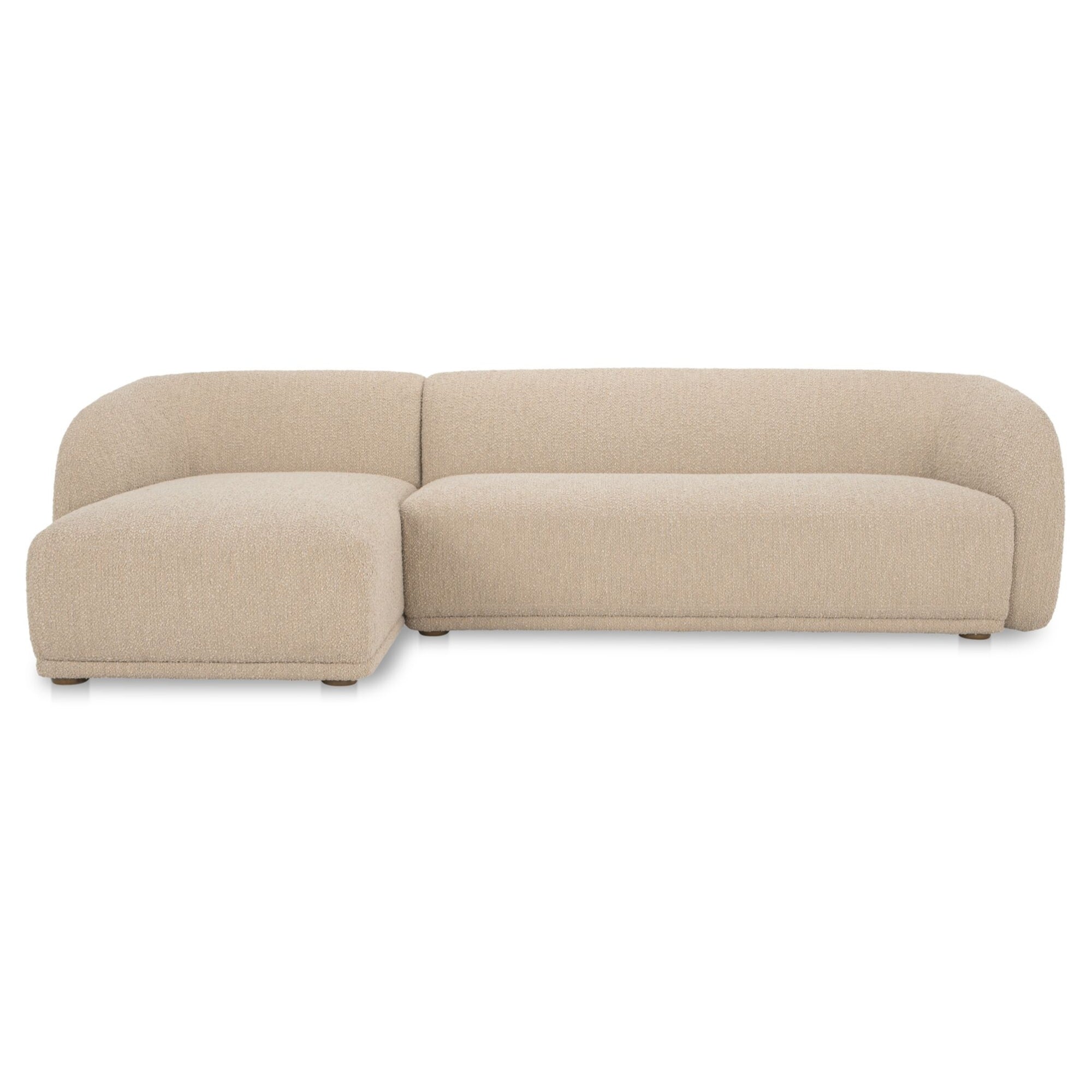 Faye Sectional Beige Bouclé
