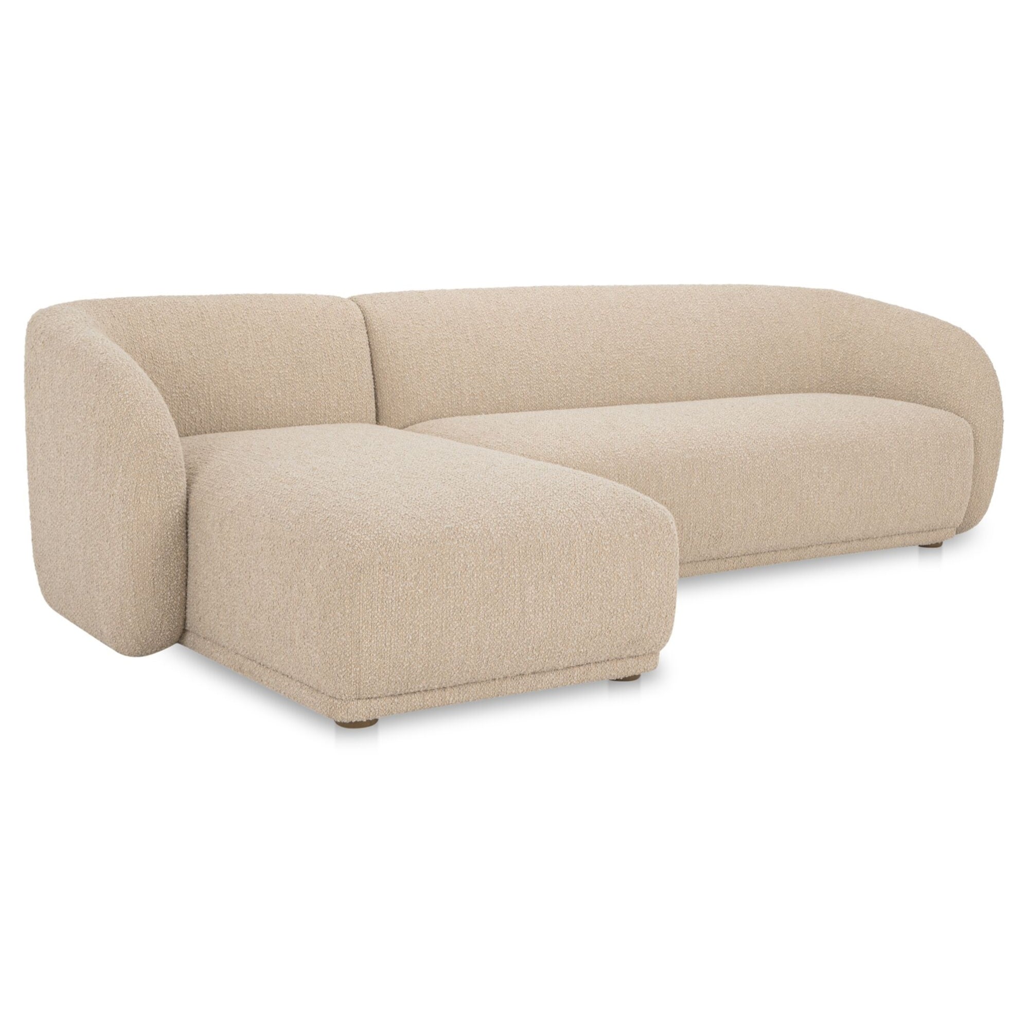 Faye Sectional Beige Bouclé