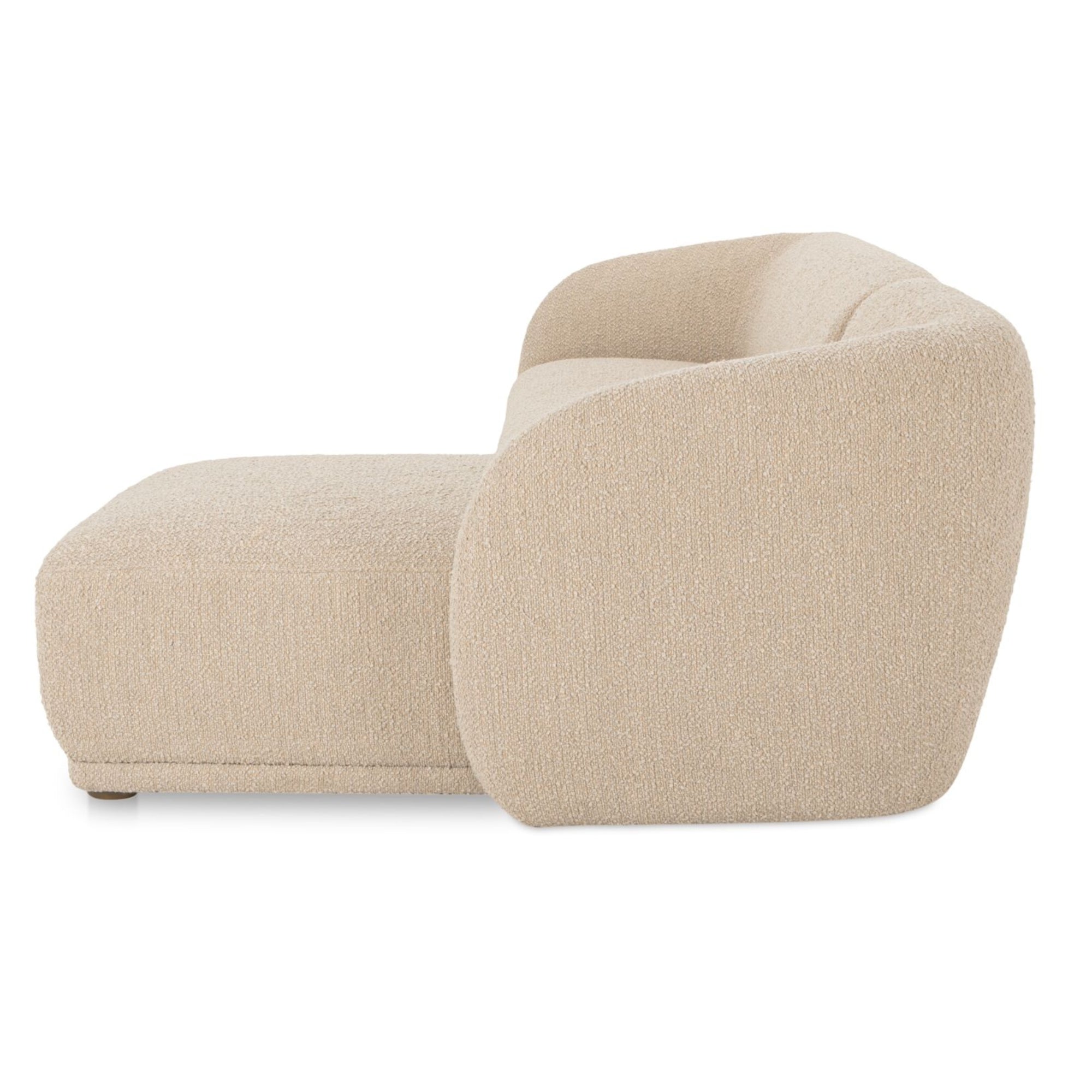Faye Sectional Beige Bouclé