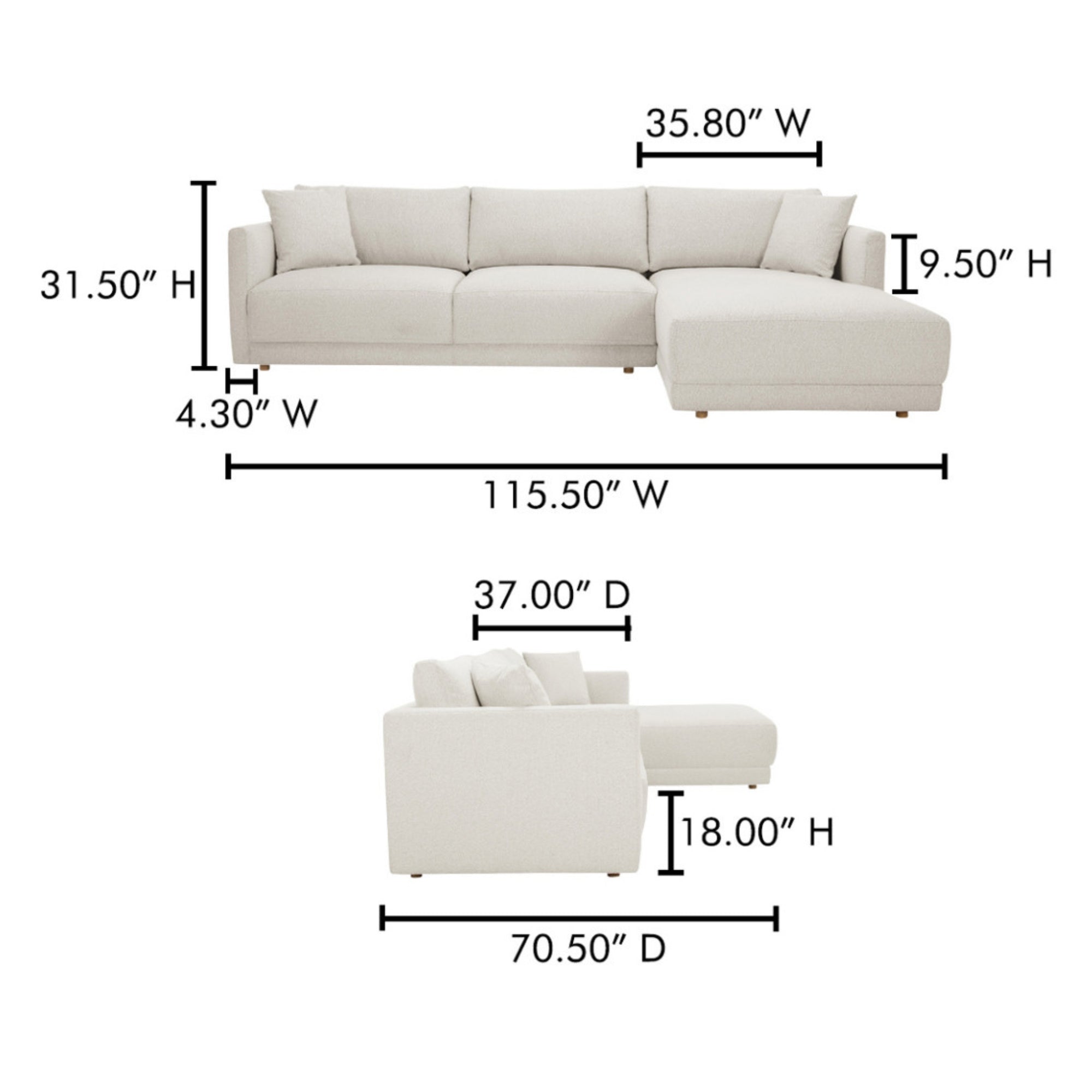 Bryn Sectional Oyster