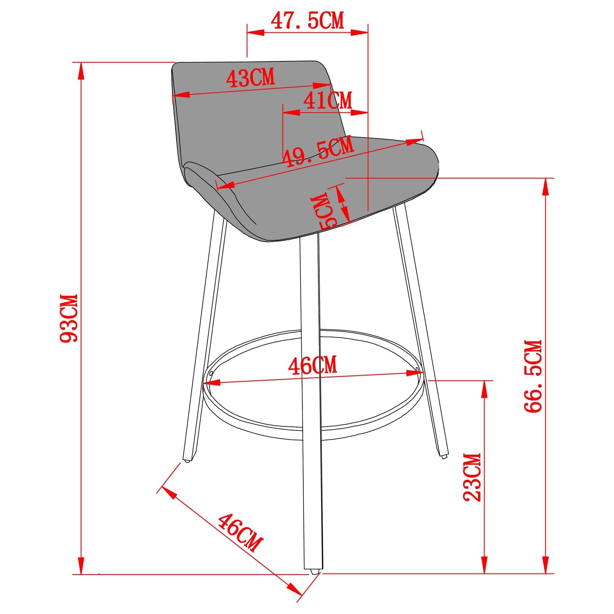 Tabouret de bar réglable Mabel – Vert (Lot de 2)