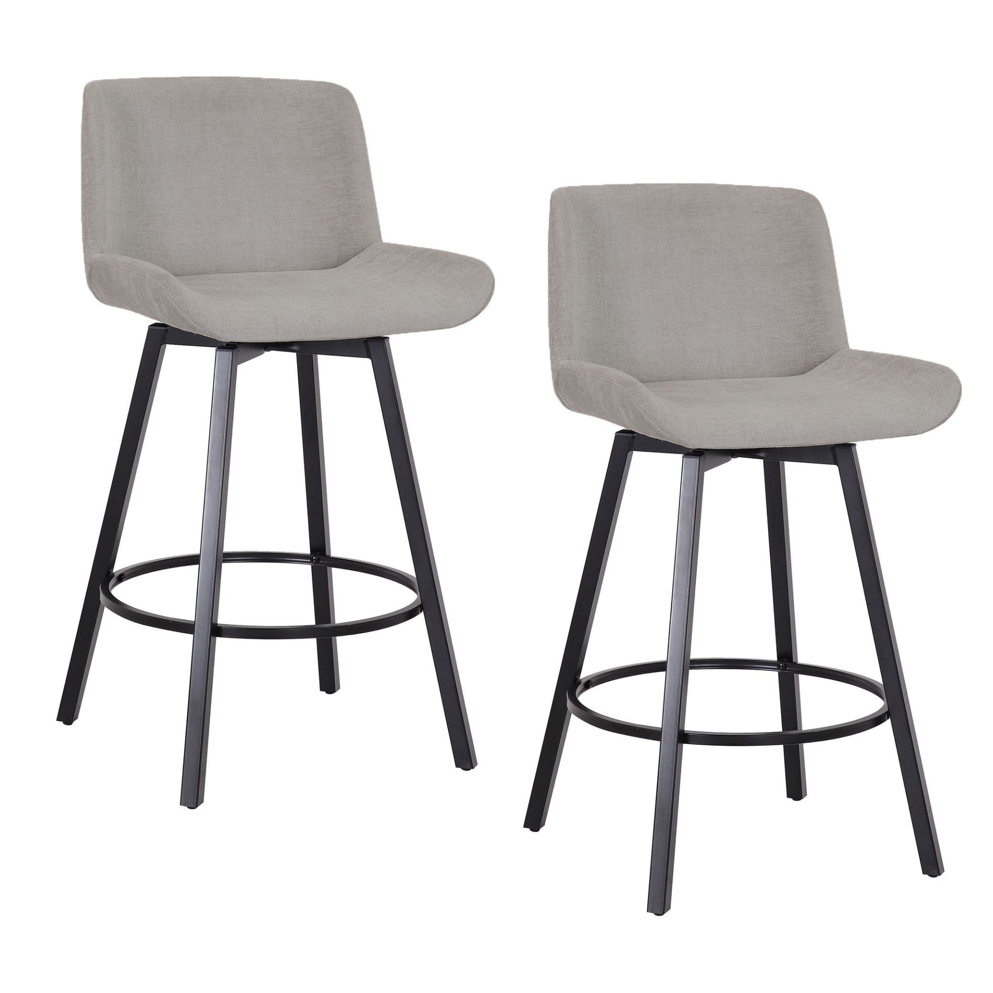 Tabouret de bar réglable Mabel – Vert (Lot de 2)