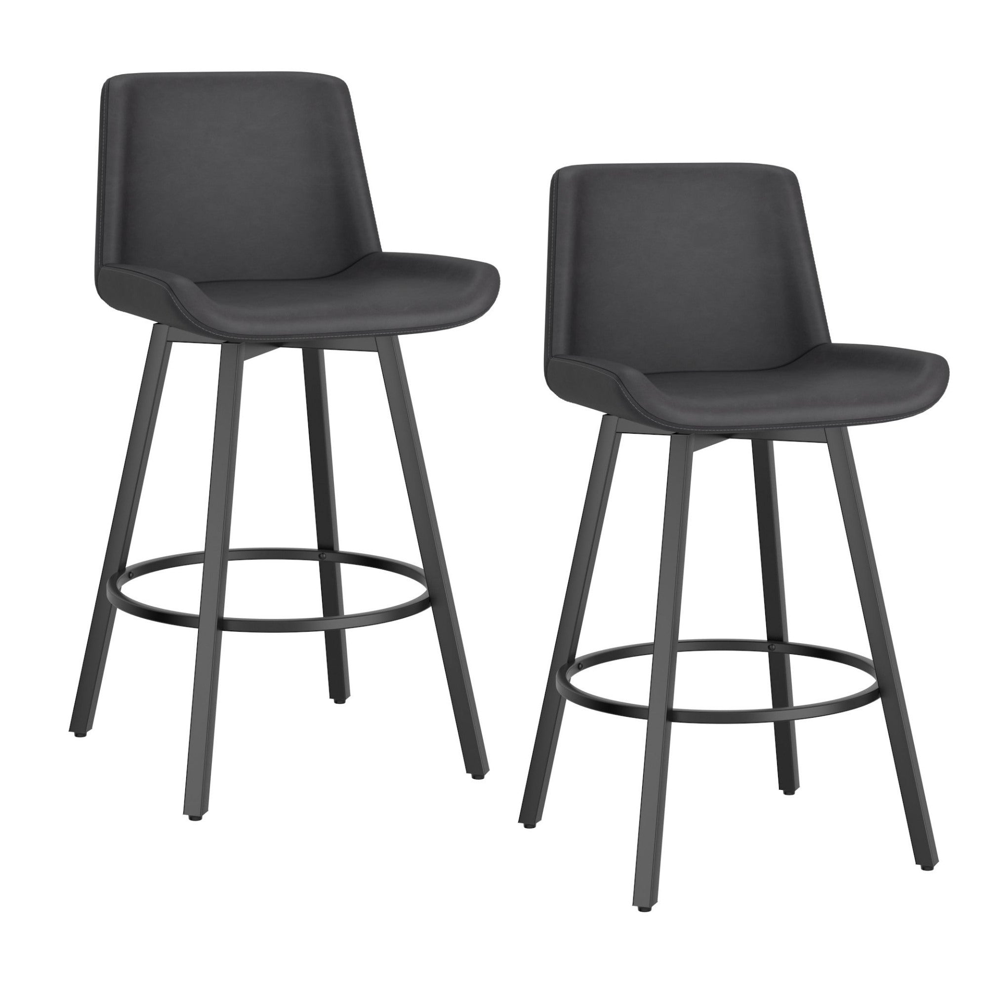 Tabouret de bar réglable Mabel – Vert (Lot de 2)