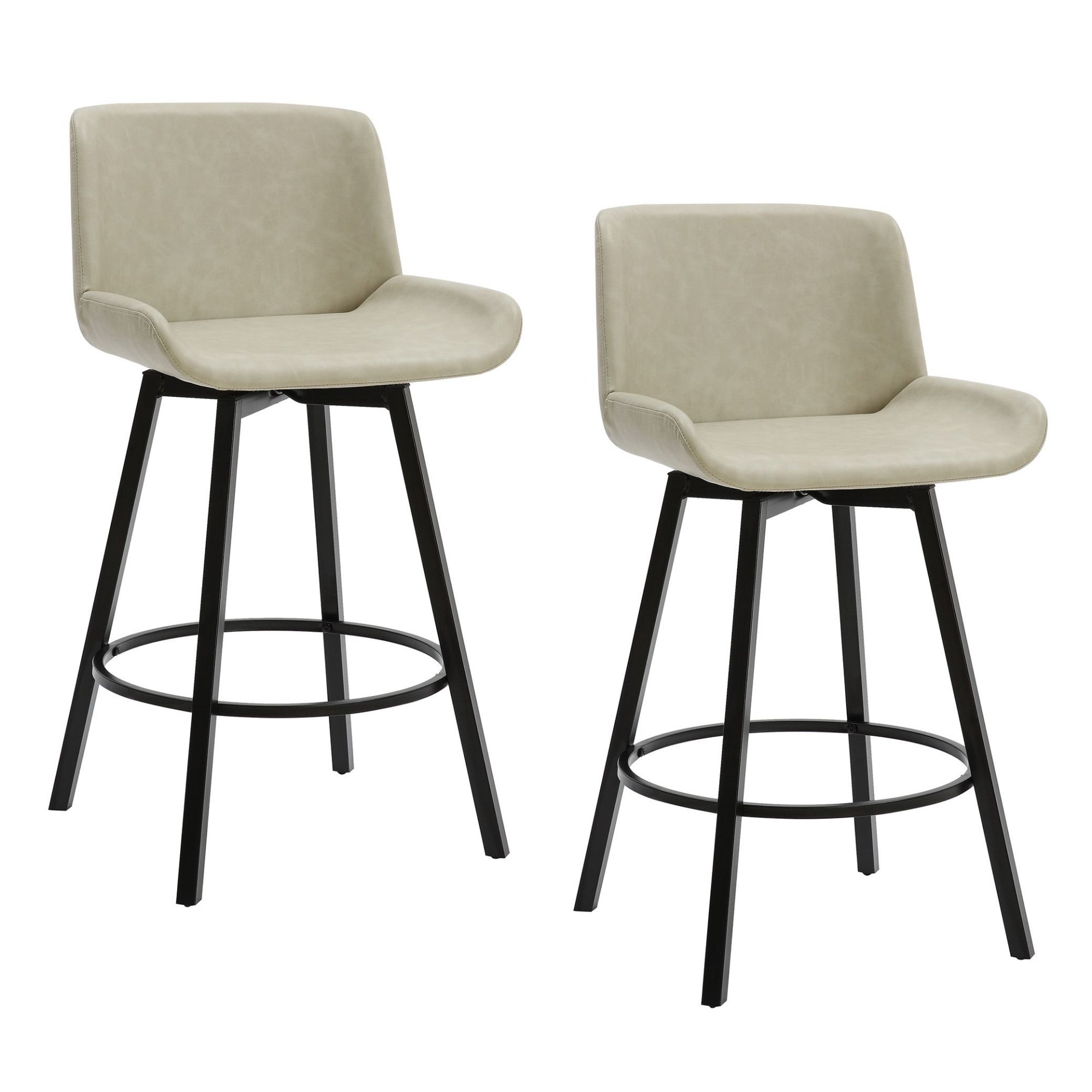 Tabouret de bar réglable Mabel – Vert (Lot de 2)
