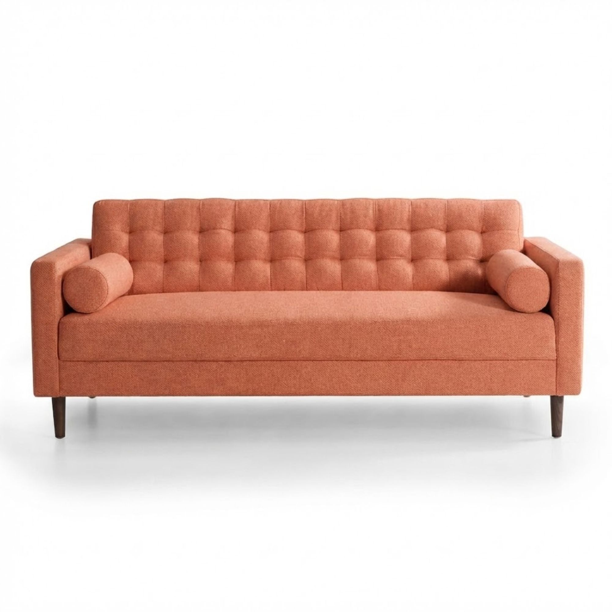 FLORA 3-Seater Sofa in Salmon Red | CastleUp Experience Centre Online Furniture