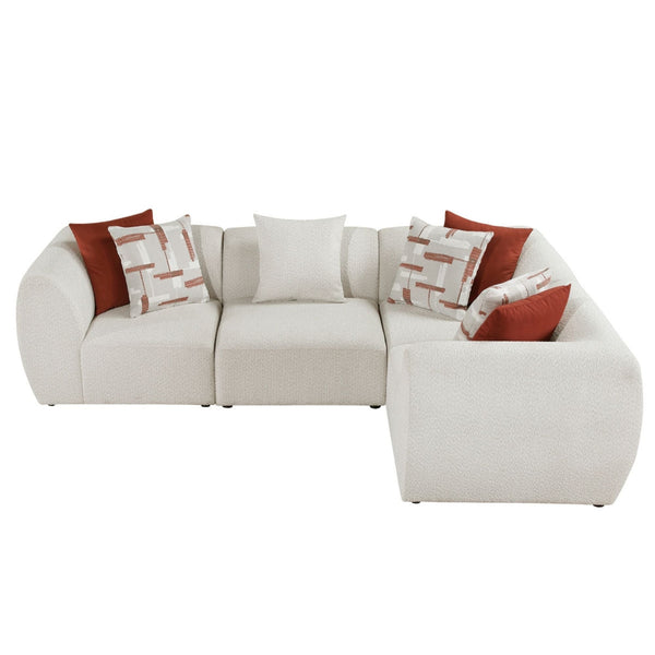 MAZ Designer Collection Franz 4-piece modular sectional sofa with plush cushions and modern design in a contemporary living room setting.