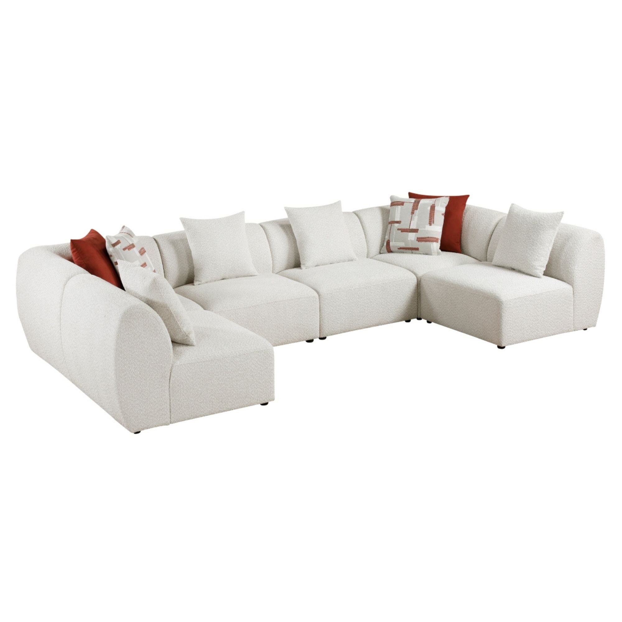 Franz 6-piece modular sectional sofa by MAZ, featuring contemporary design with plush cushions and customizable seating options.