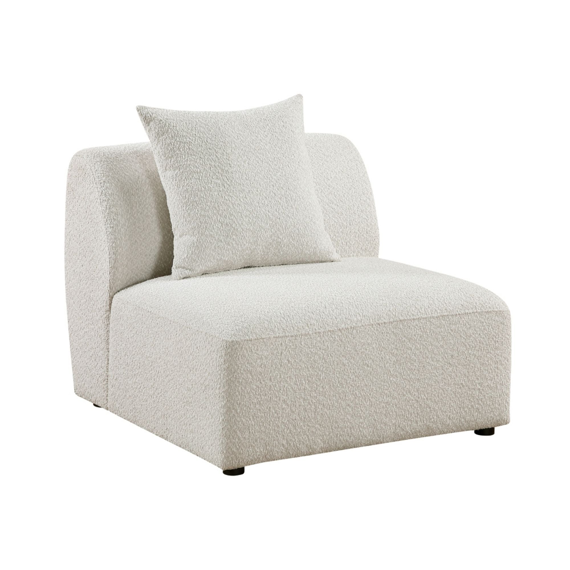 MAZ Franz 4-piece modular sectional sofa with armless chair, stylish upholstered seating for living room comfort.
