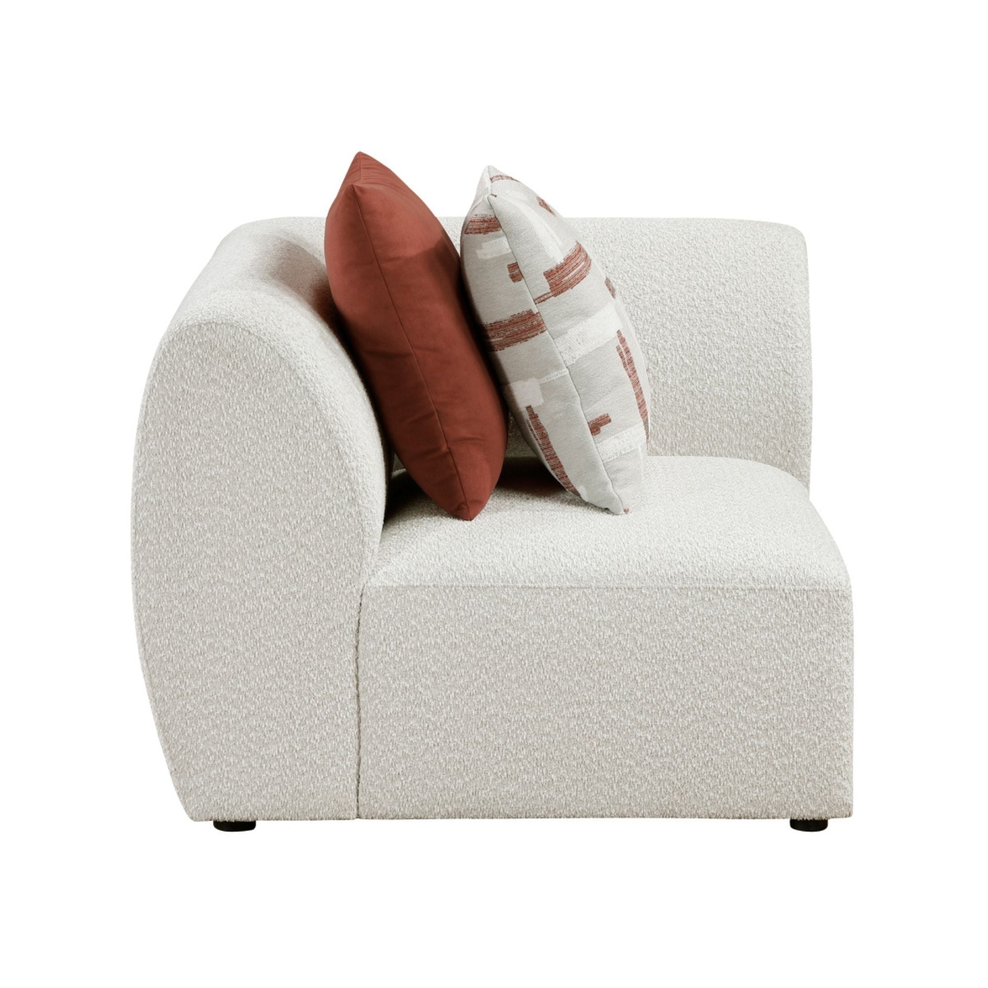 MAZ Franz 4-piece modular sectional sofa, corner seat with plush cushions and modern design, in a stylish living room setting.