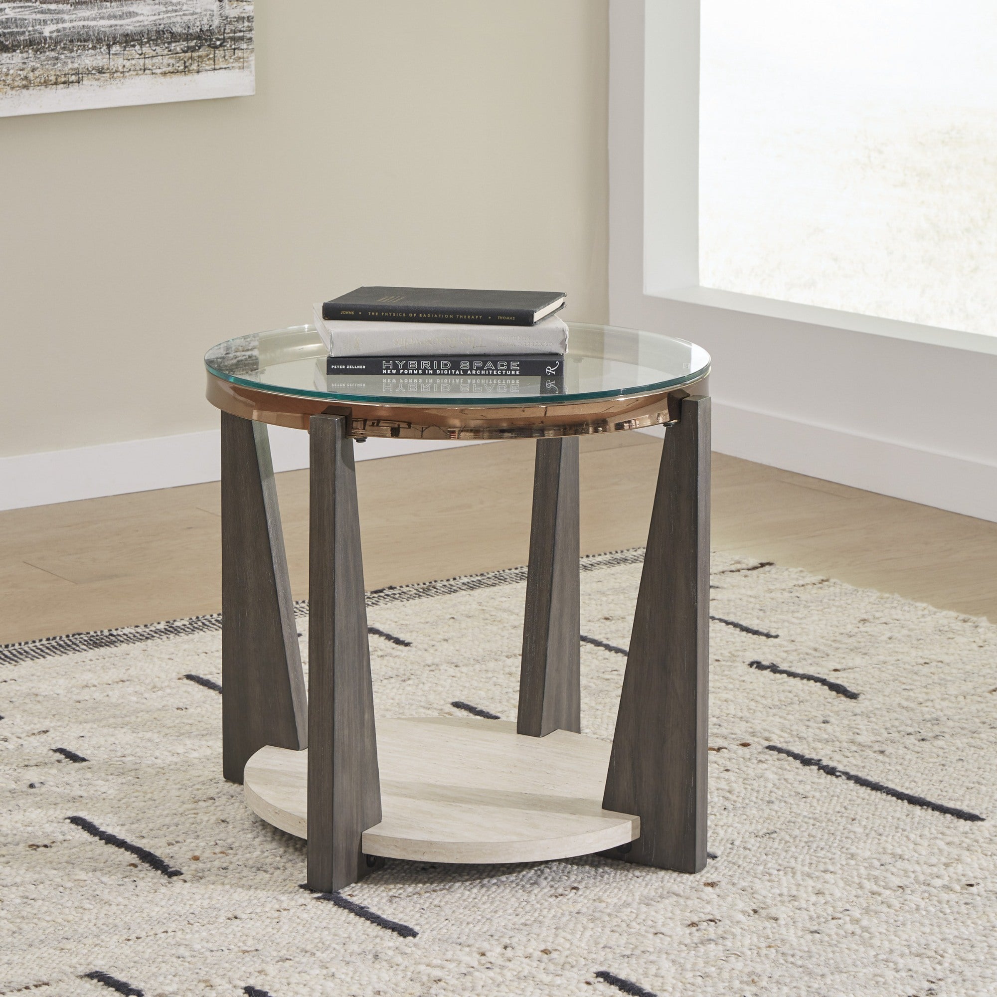 Frazwa Round End Table