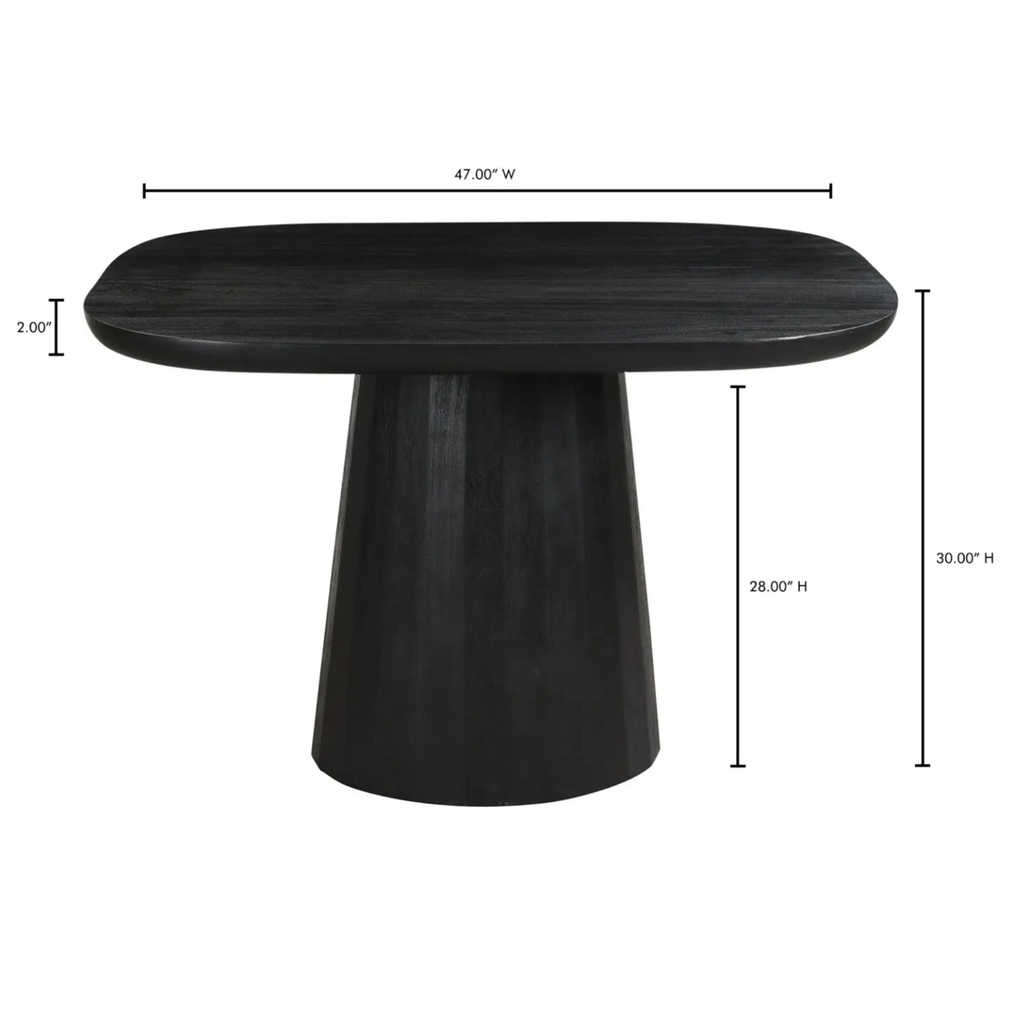 Moe's Home Freed Collection Dining Table Black | CastleUp Experience Centre Online Furniture