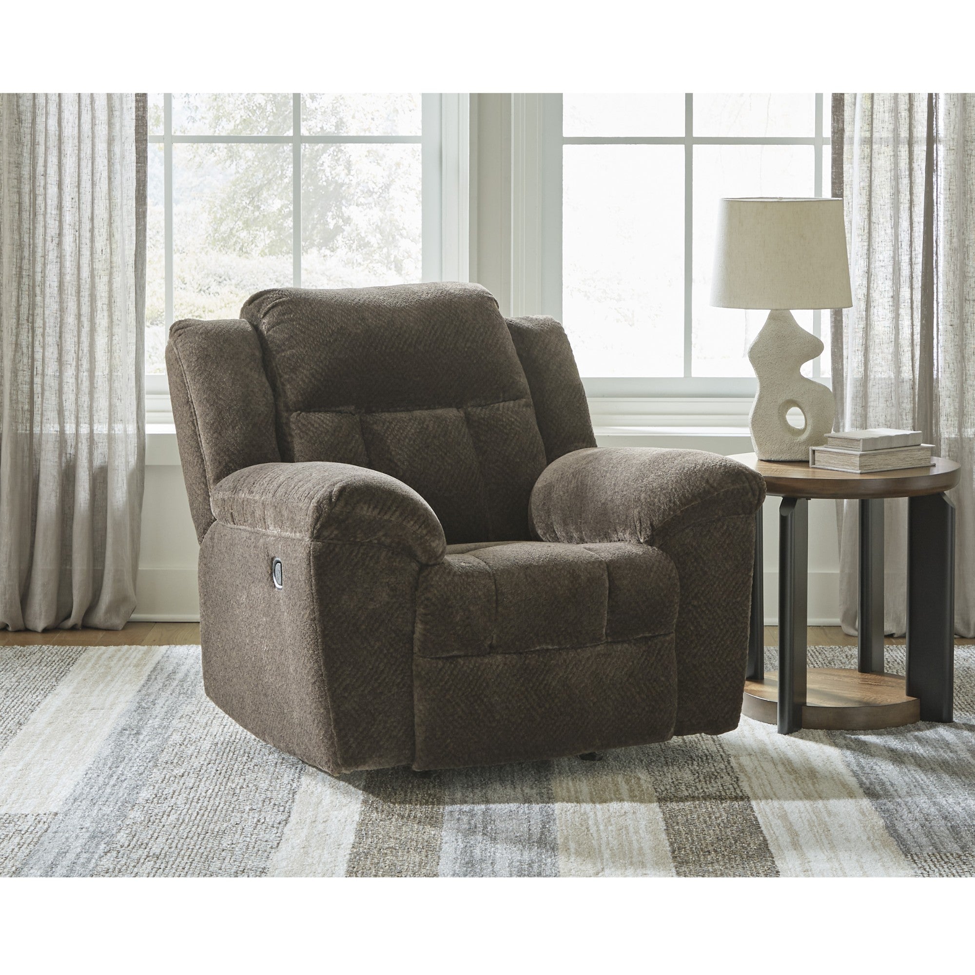 Frohn Rocker Reclining Chair Dark Brown