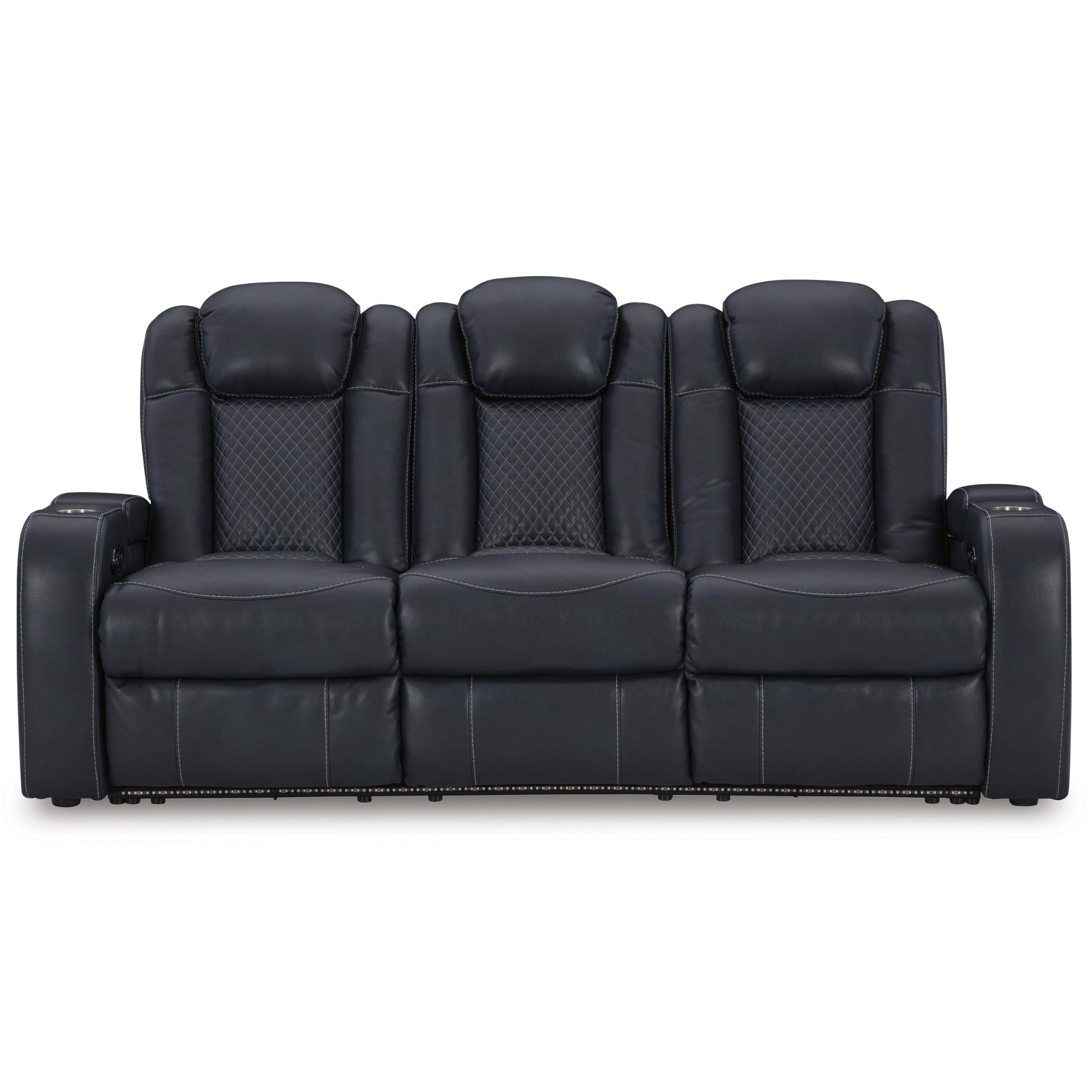 Fyne-Dyme Power Reclining Sofa with Adjustable Headrest Sapphire