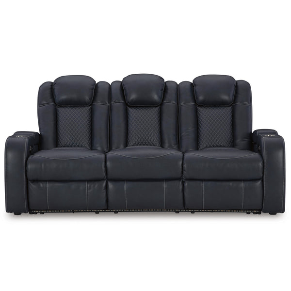 Fyne-Dyme Power Reclining Sofa with Adjustable Headrest Sapphire