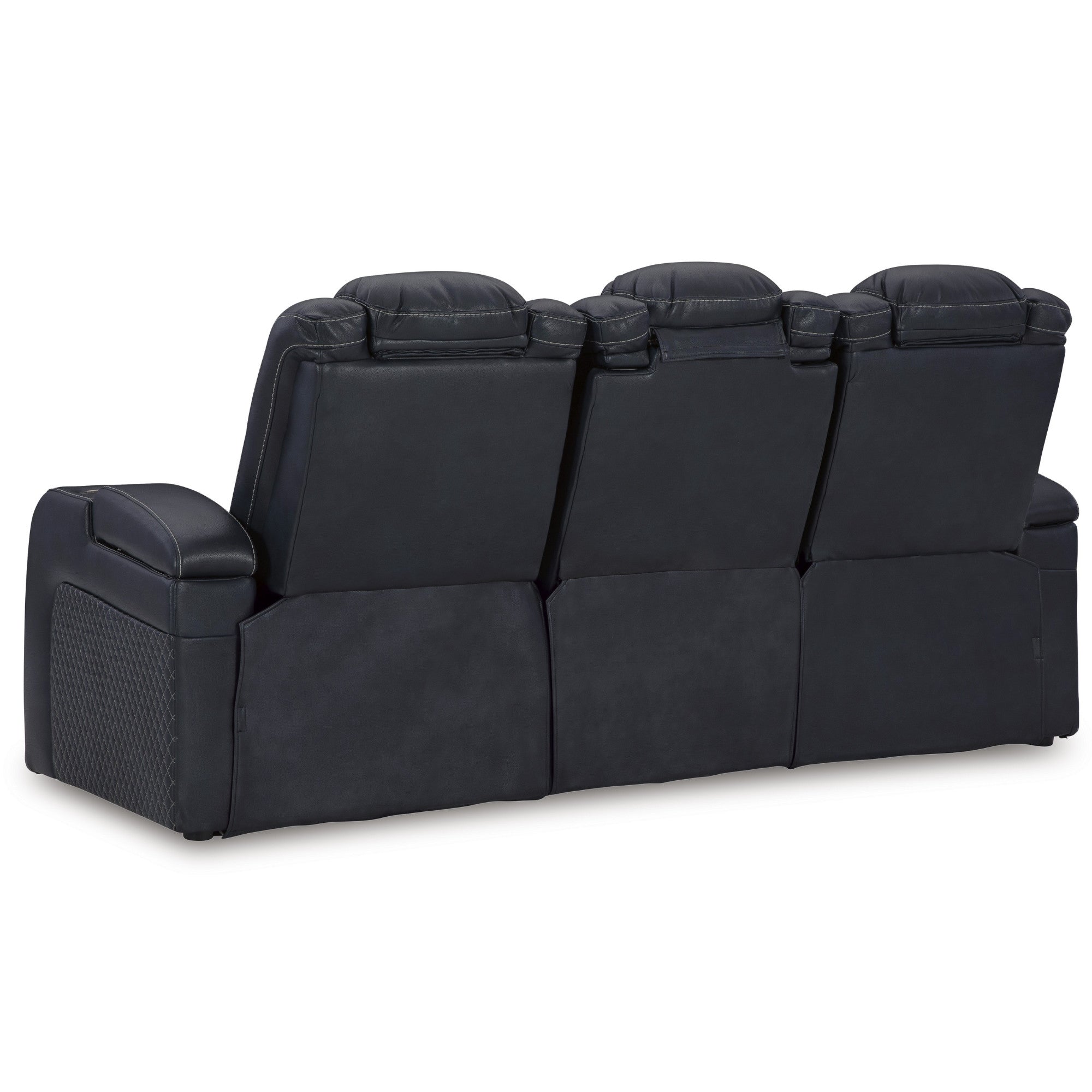 Fyne-Dyme Power Reclining Sofa with Adjustable Headrest Sapphire