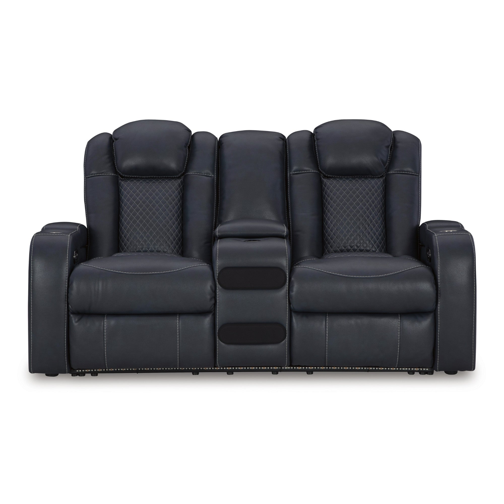 Fyne-Dyme Power Reclining Loveseat with Adjustable Headrest Sapphire