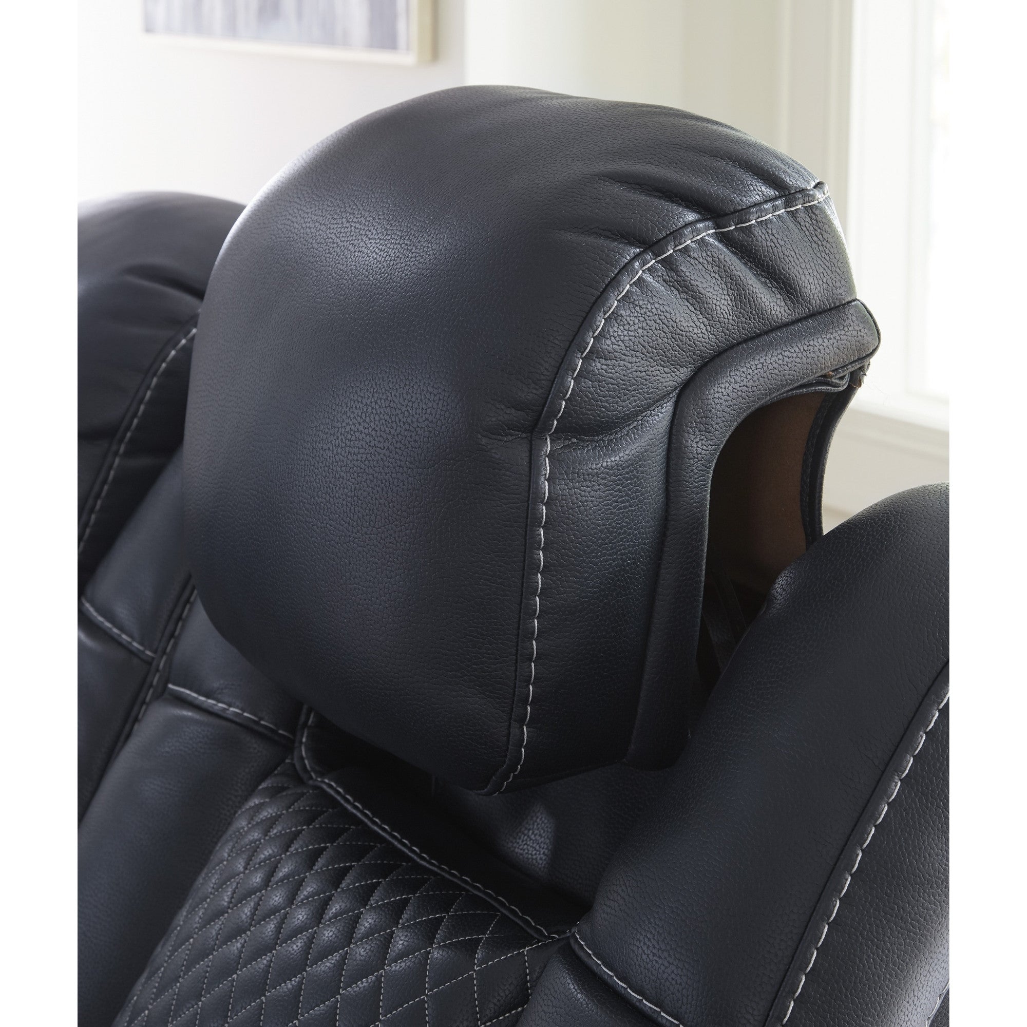 Fyne-Dyme Power Reclining Loveseat with Adjustable Headrest Sapphire