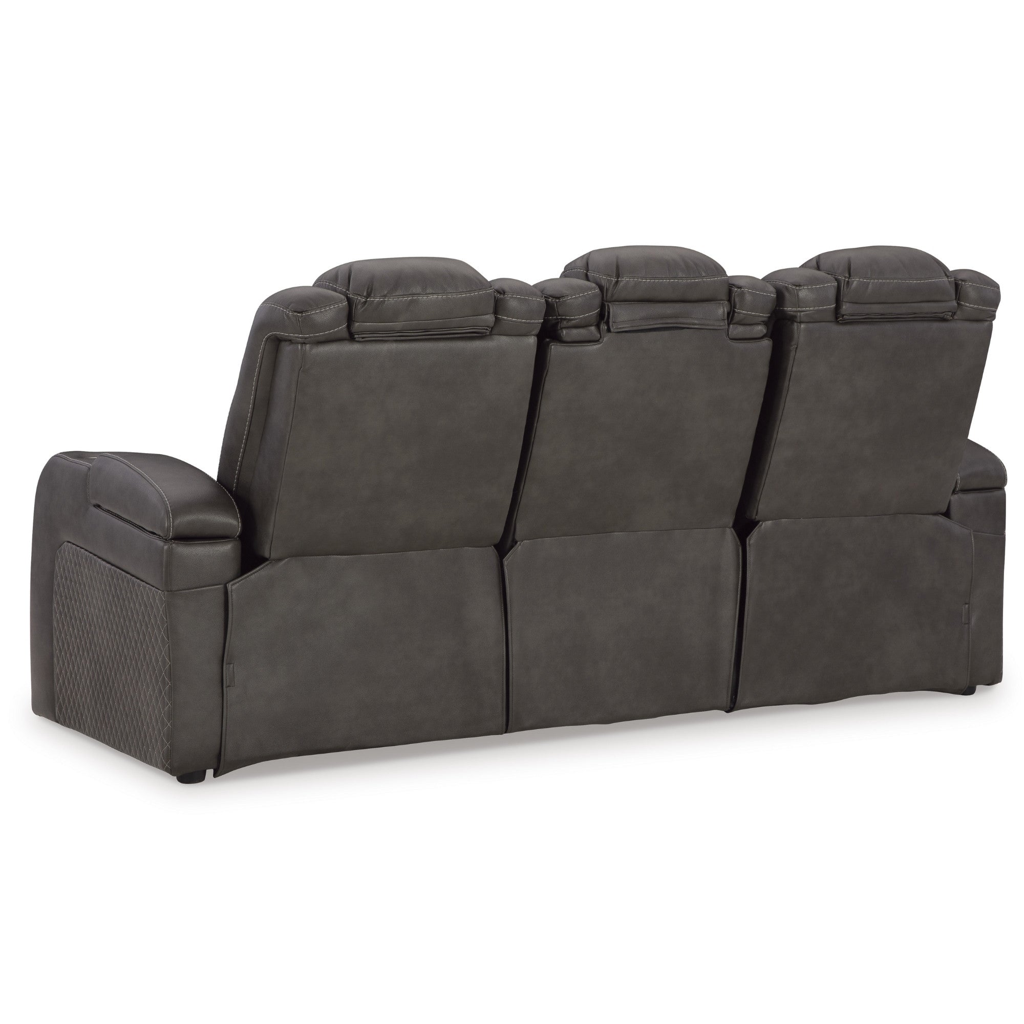 Fyne-Dyme Power Reclining Sofa with Adjustable Headrest Shadow