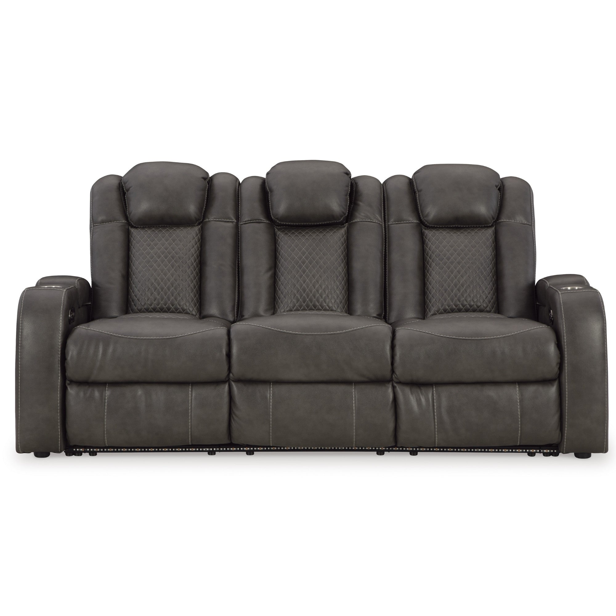 Fyne-Dyme Power Reclining Sofa with Adjustable Headrest Shadow
