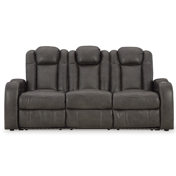 Fyne-Dyme Power Reclining Sofa with Adjustable Headrest Shadow