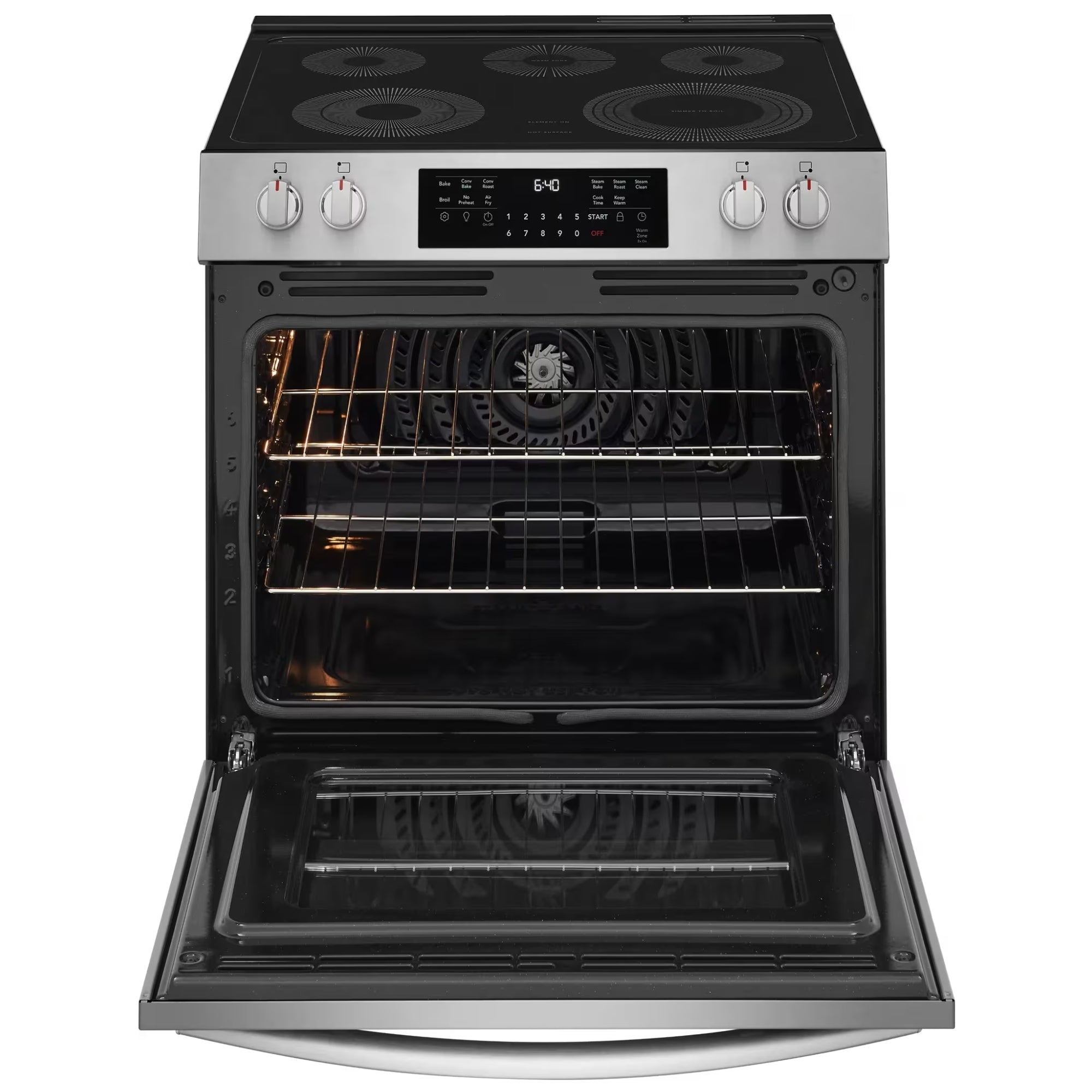 Frigidaire Gallery GCFE305CBF 30-Inch Front-Control Electric Range with Total Convection Stainless Steel