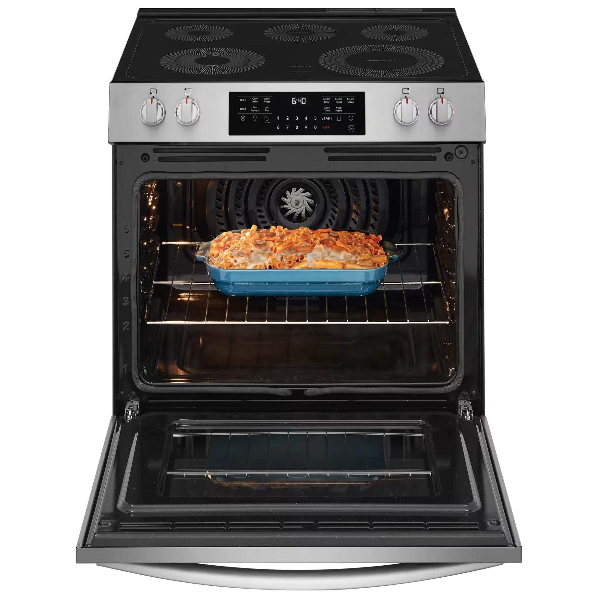 Frigidaire Gallery GCFE305CBF 30-Inch Front-Control Electric Range with Total Convection Stainless Steel