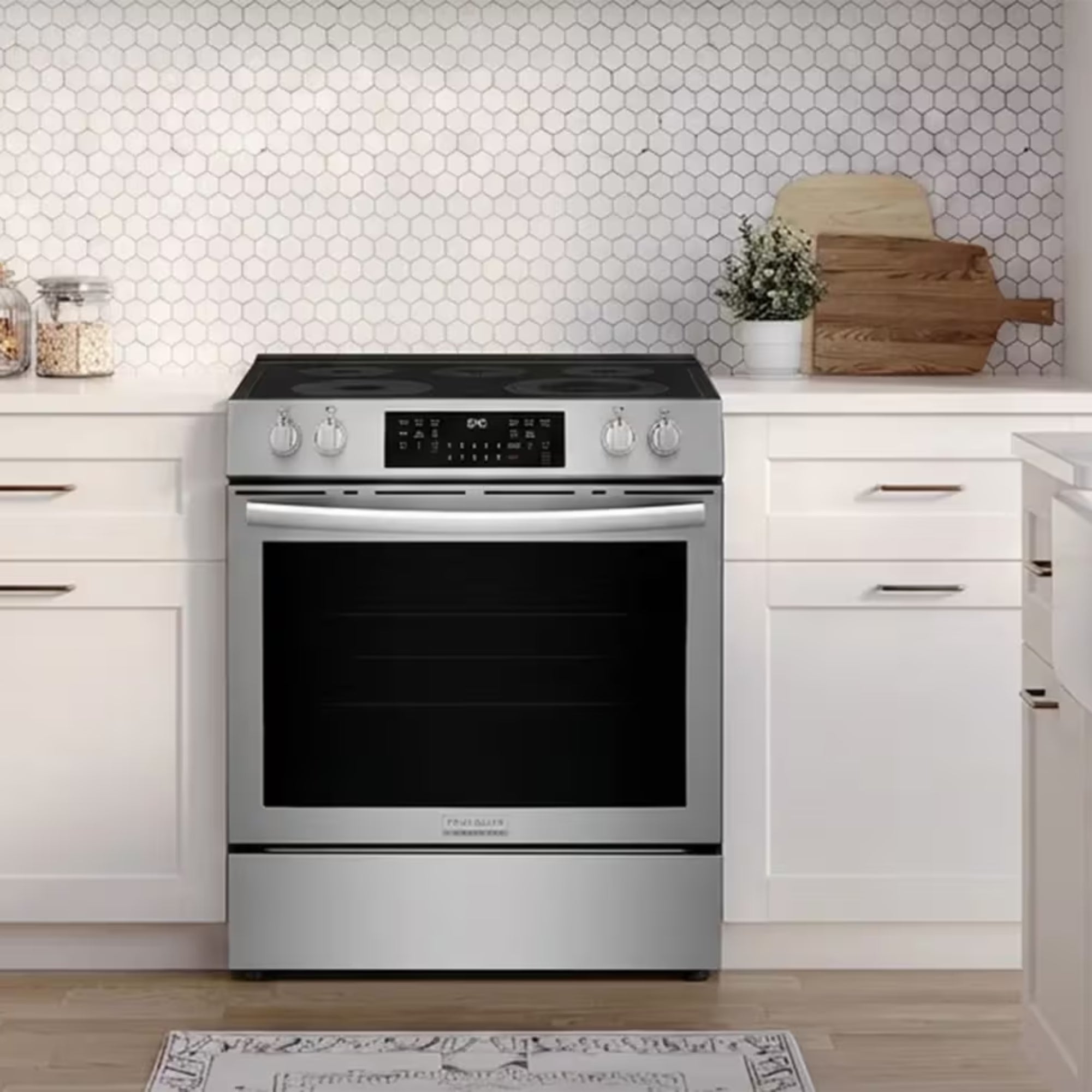 Frigidaire Gallery GCFE305CBF 30-Inch Front-Control Electric Range with Total Convection Stainless Steel