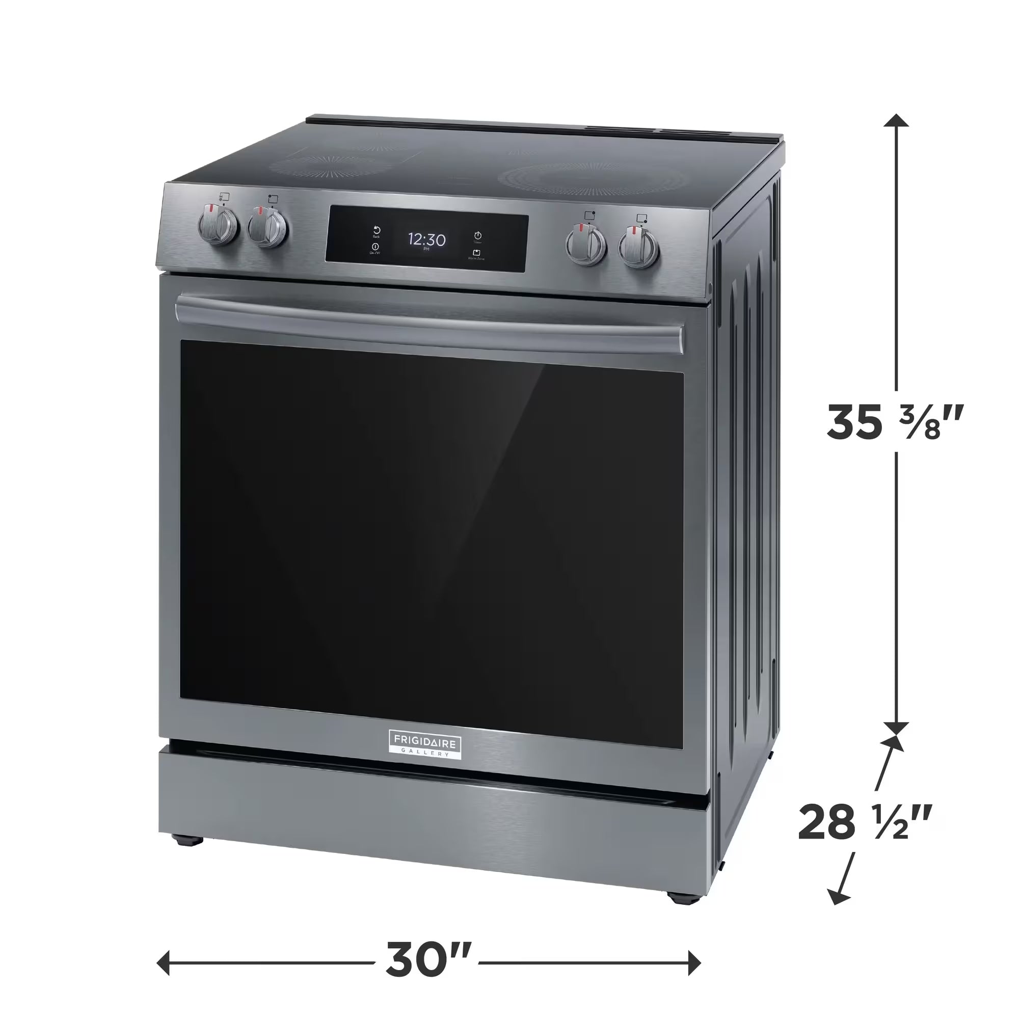 Frigidaire Gallery GCFE306CBD 30-Inch Front-Control Electric Range Black Stainless Steel
