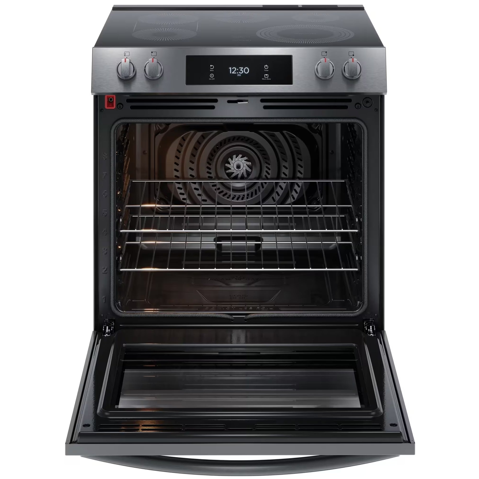 Frigidaire Gallery GCFE306CBD 30-Inch Front-Control Electric Range Black Stainless Steel