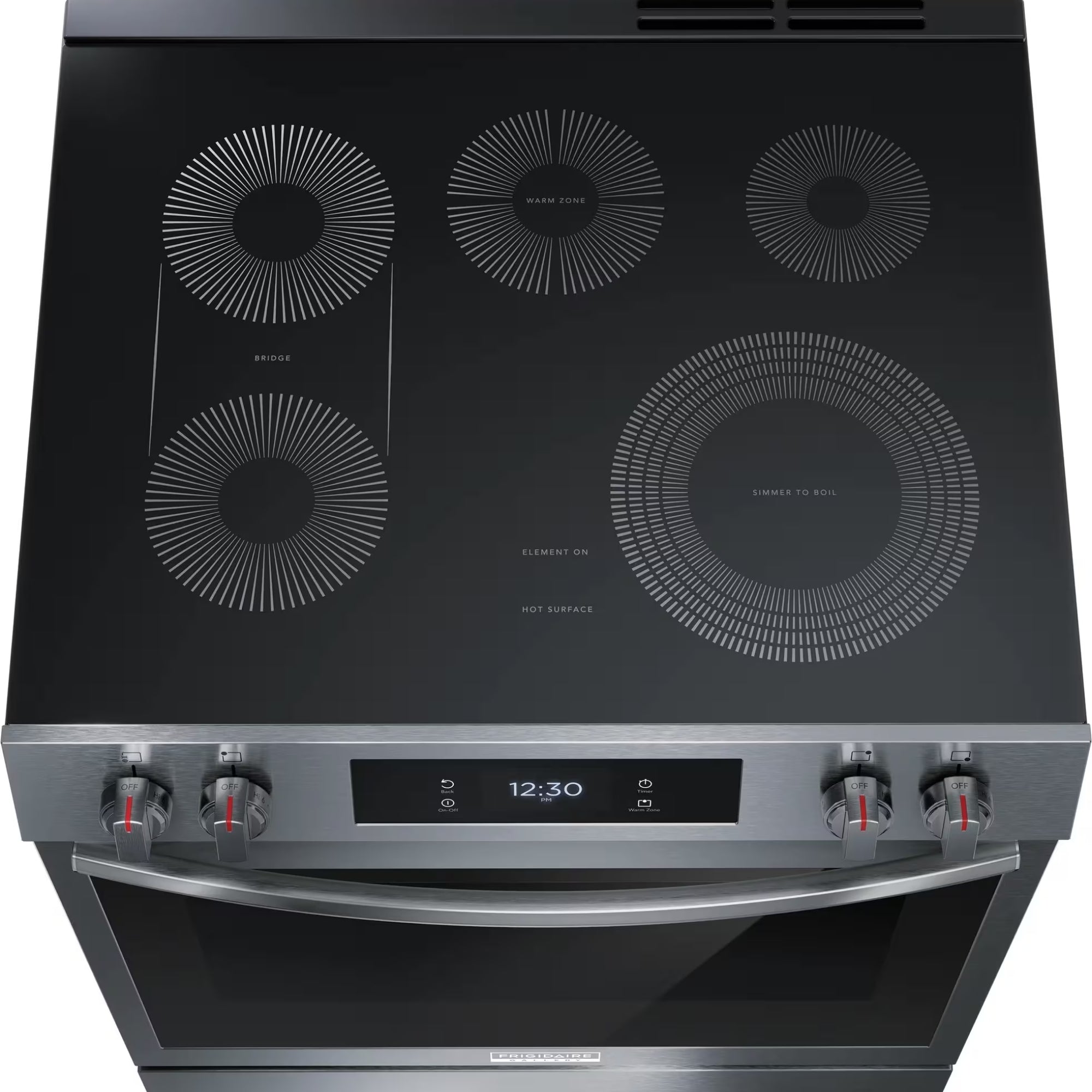 Frigidaire Gallery GCFE306CBD 30-Inch Front-Control Electric Range Black Stainless Steel