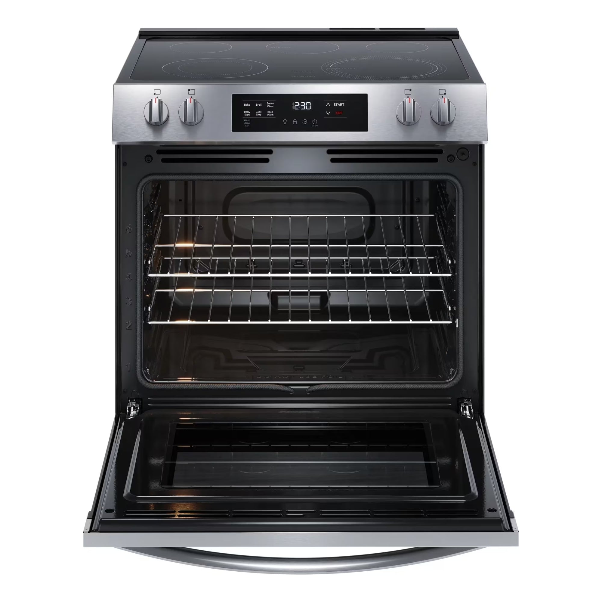Frigidaire Gallery GCFE307CBF 30-Inch Electric Range with Stone-Baked Pizza Stainless Steel