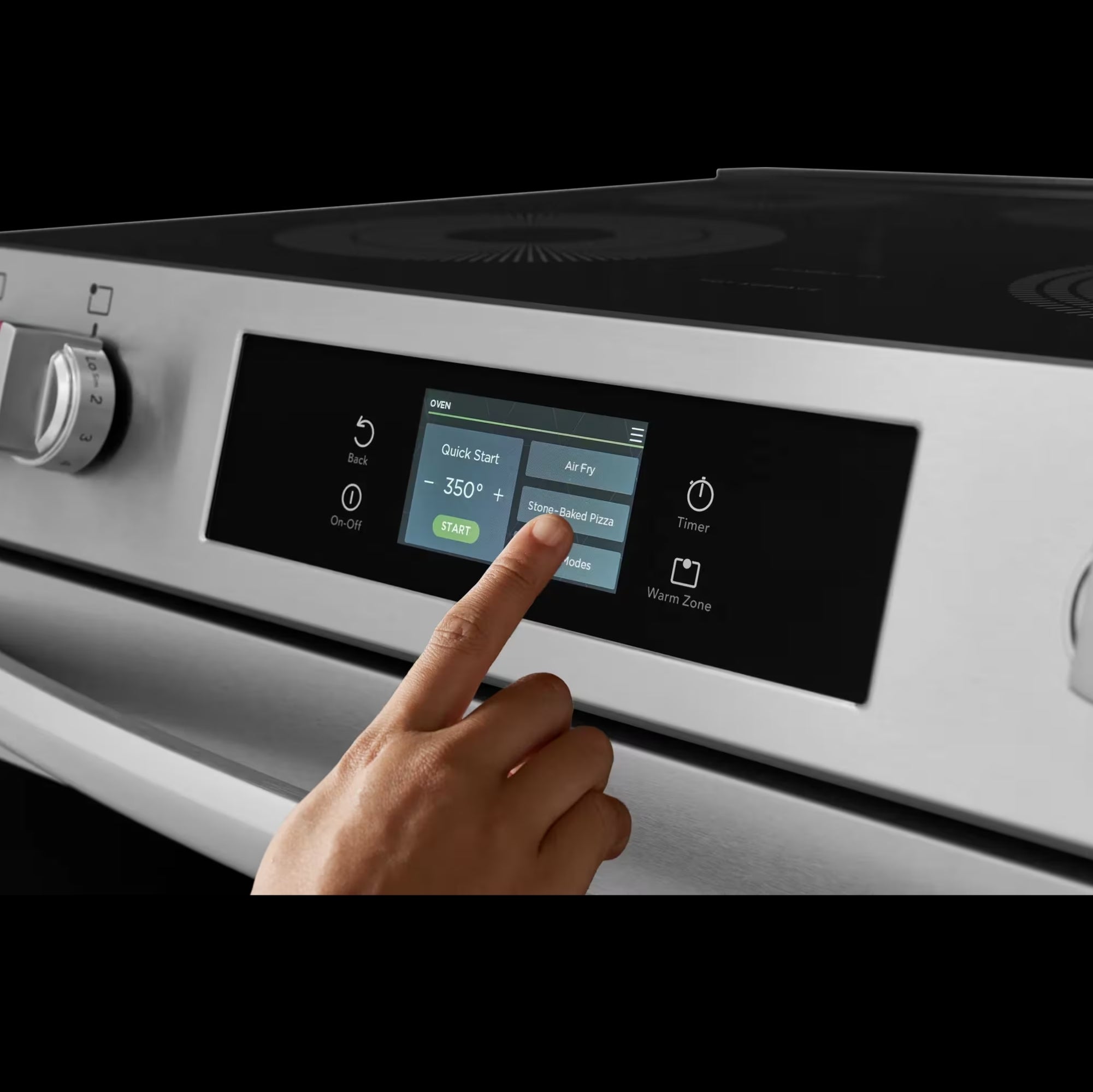 Frigidaire Gallery GCFE307CBF 30-Inch Electric Range with Stone-Baked Pizza Stainless Steel