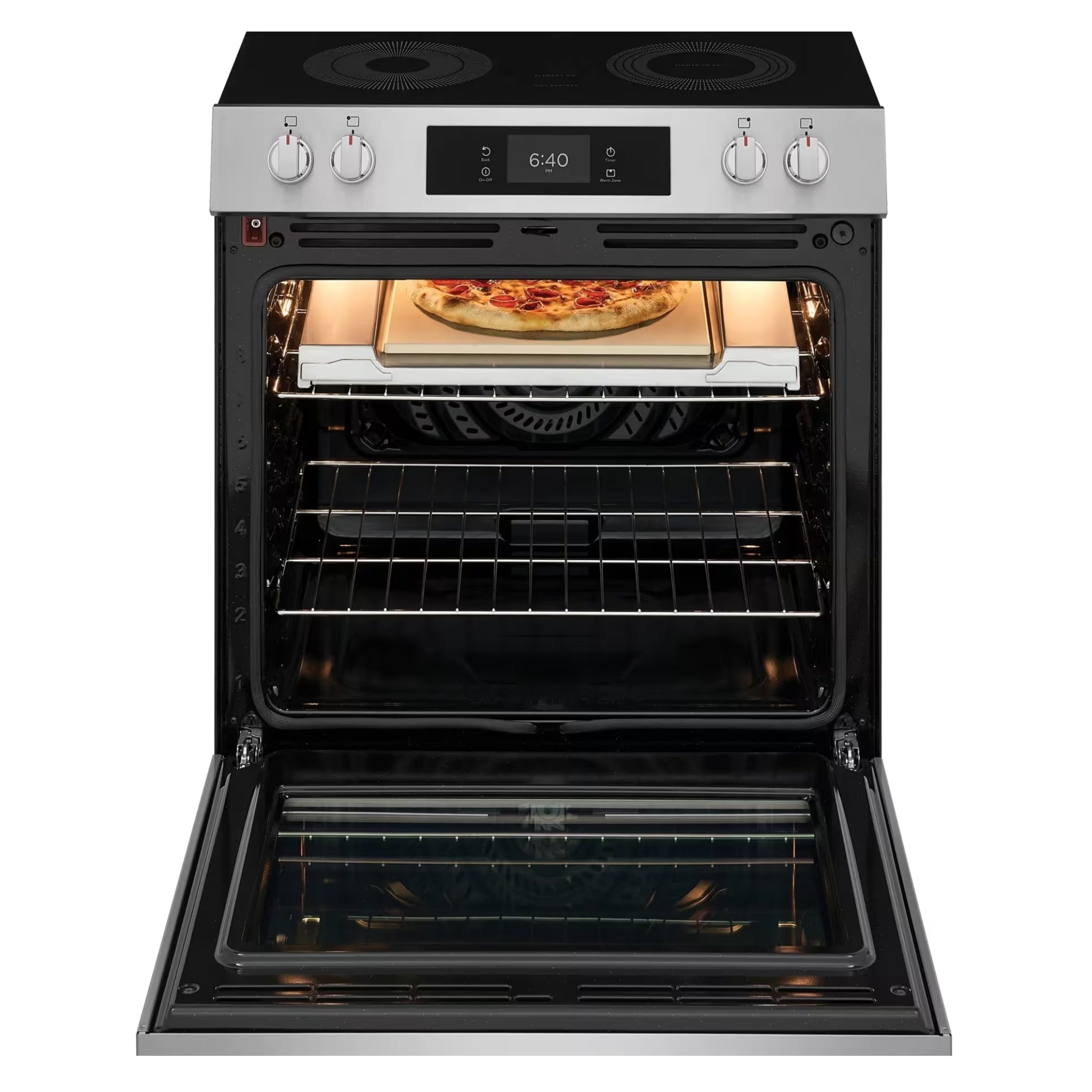 Frigidaire Gallery GCFE307CBF 30-Inch Electric Range with Stone-Baked Pizza Stainless Steel