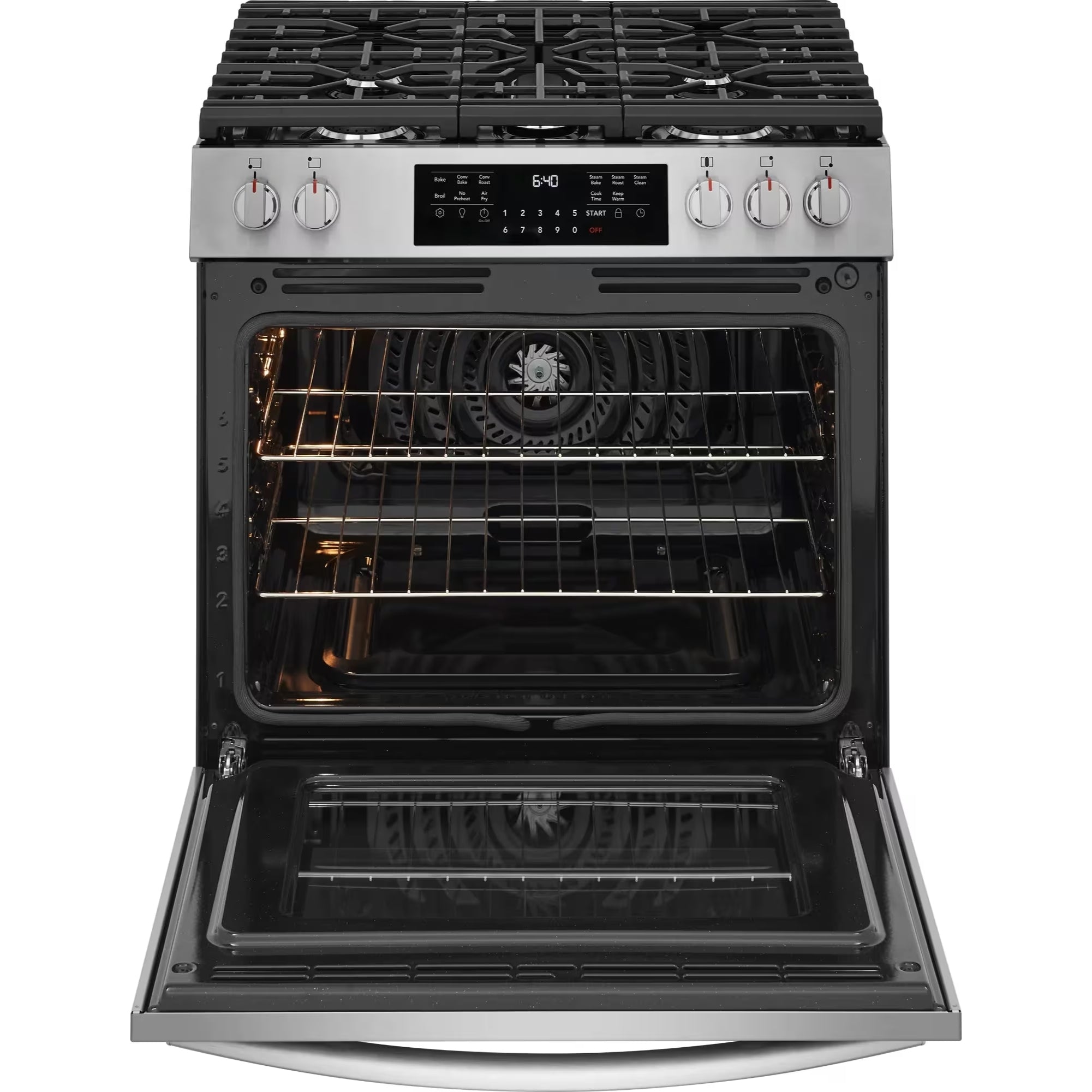 Frigidaire Gallery GCFG3059BF 30-Inch Front-Control Gas RangeStainless Steel