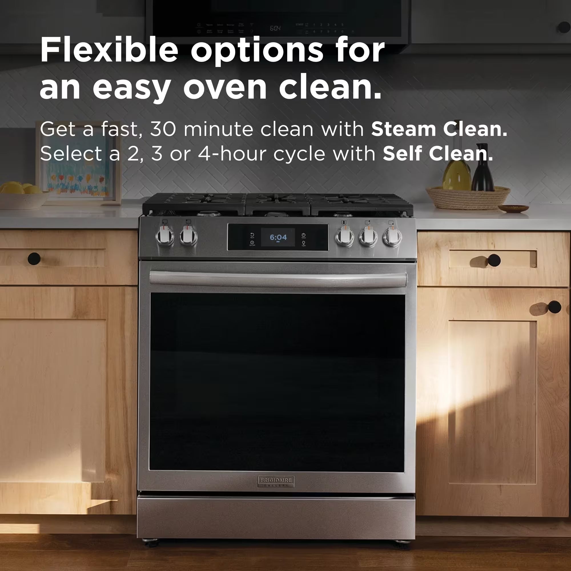 Frigidaire Gallery GCFG3060BD 30-Inch Front-Control Gas Range Black Stainless Steel