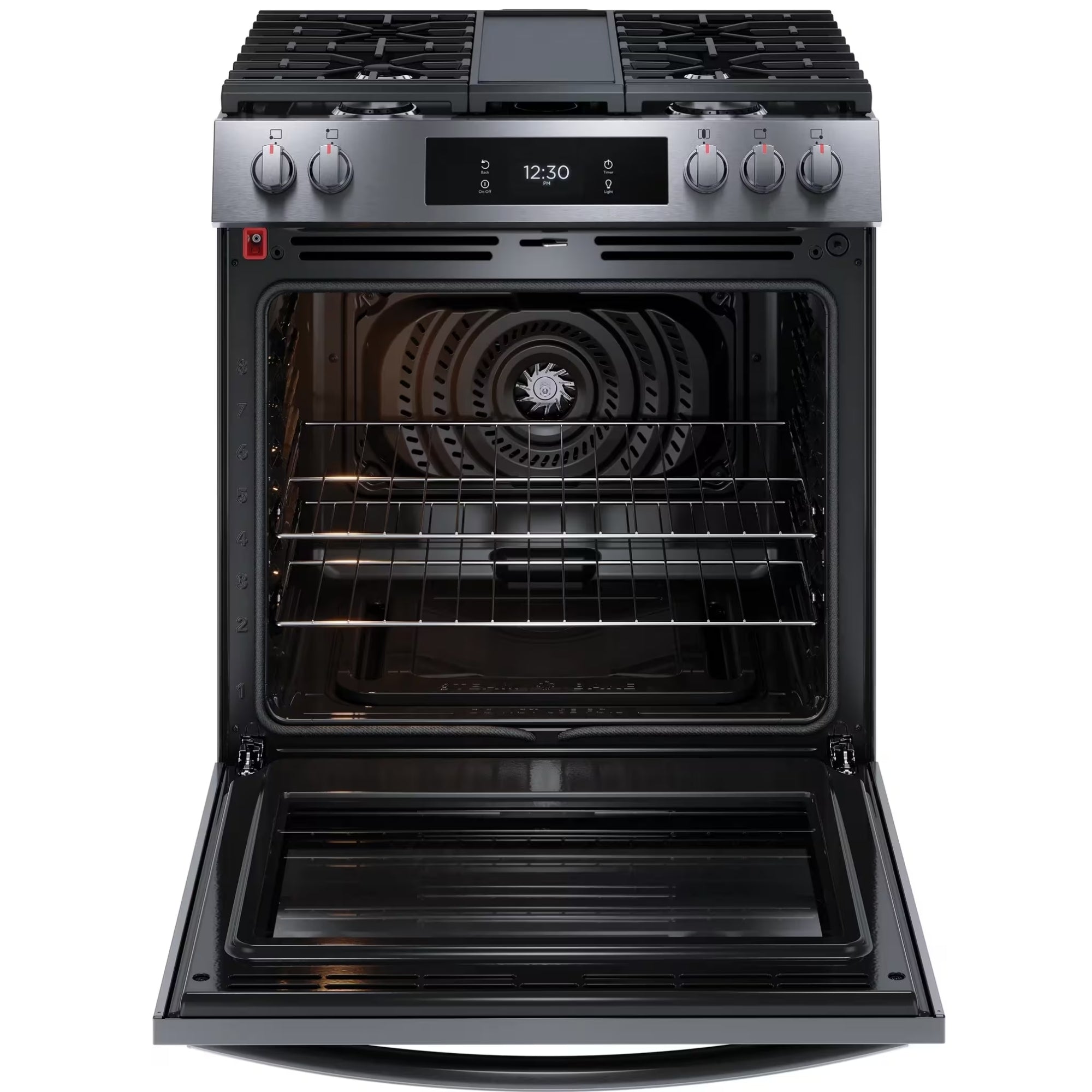 Frigidaire Gallery GCFG3060BD 30-Inch Front-Control Gas Range Black Stainless Steel