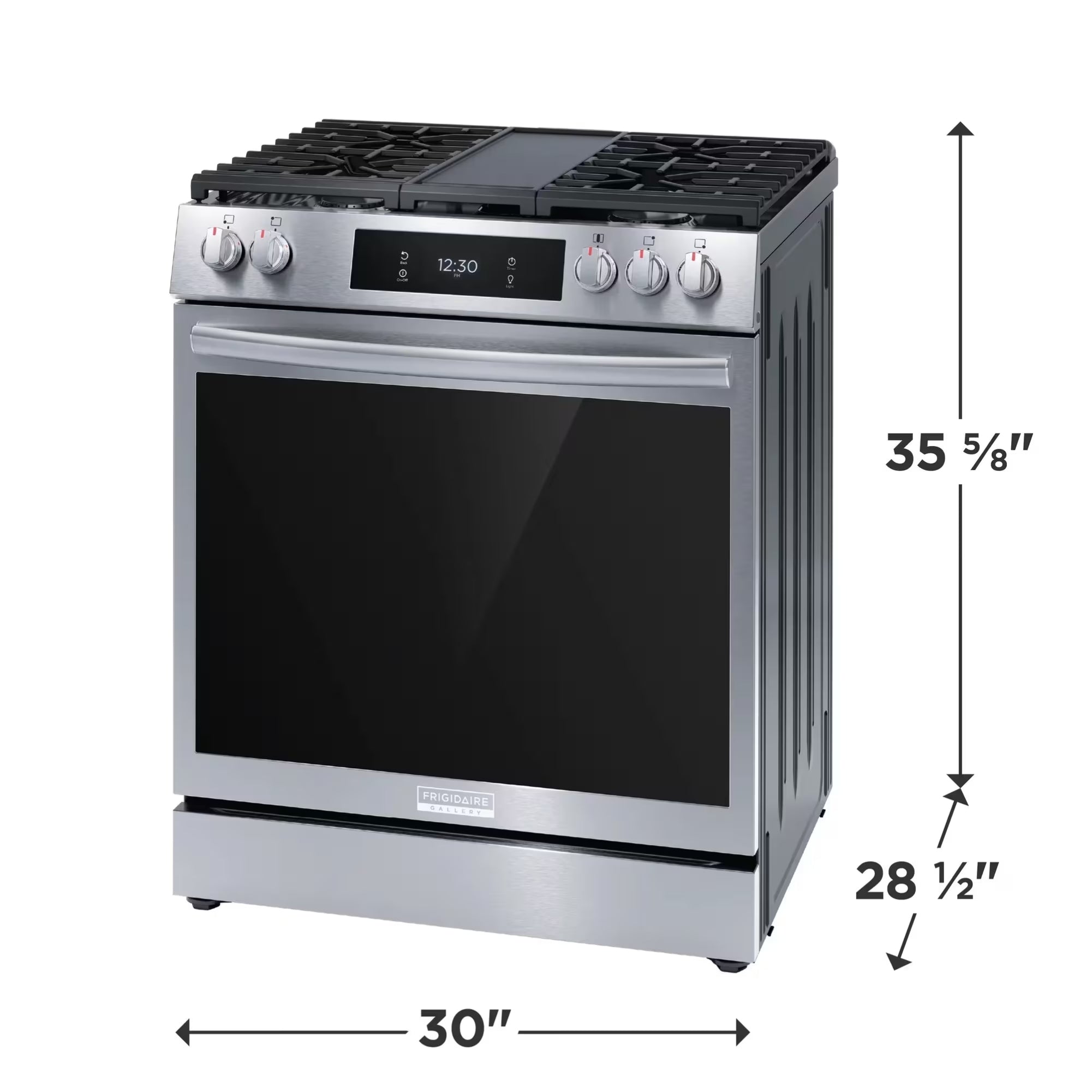 Frigidaire Gallery GCFG3060BF 30-Inch Front-Control Gas Range Stainless Steel