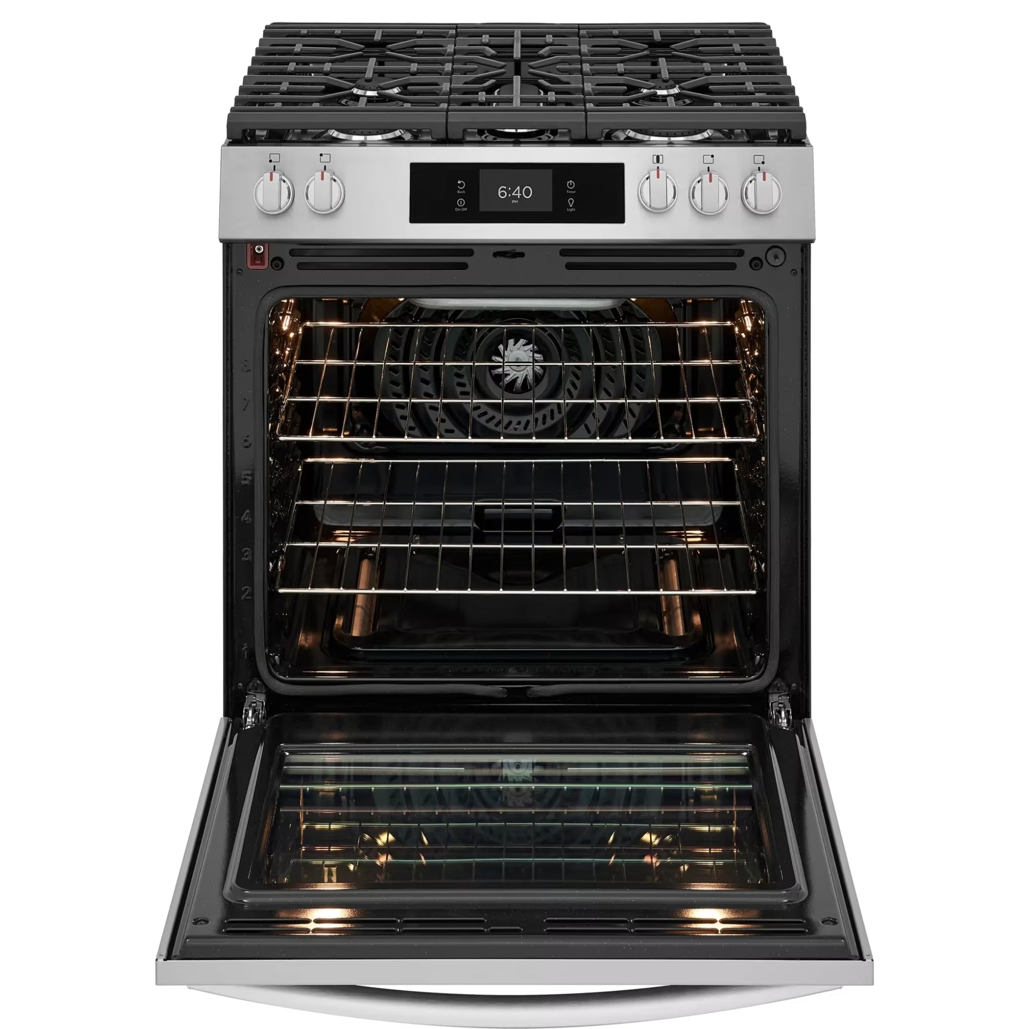 Frigidaire Gallery GCFG3070BF 30-Inch Front-Control Gas Range with Stone-Baked Pizza Stainless Steel