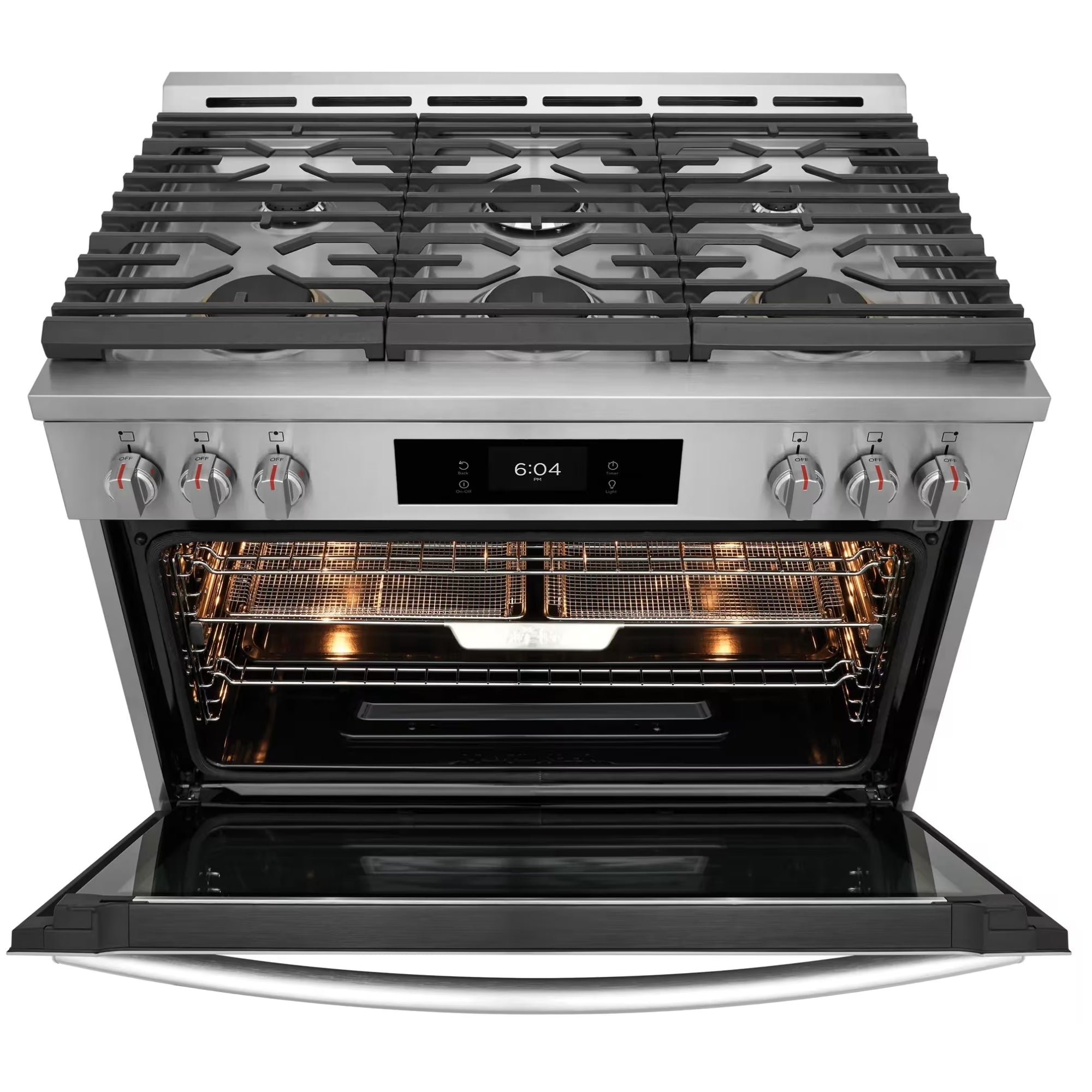 Frigidaire Gallery GCFG3661AF 36-Inch Gas Range with Air Fry and Total Convection Stainless Steel