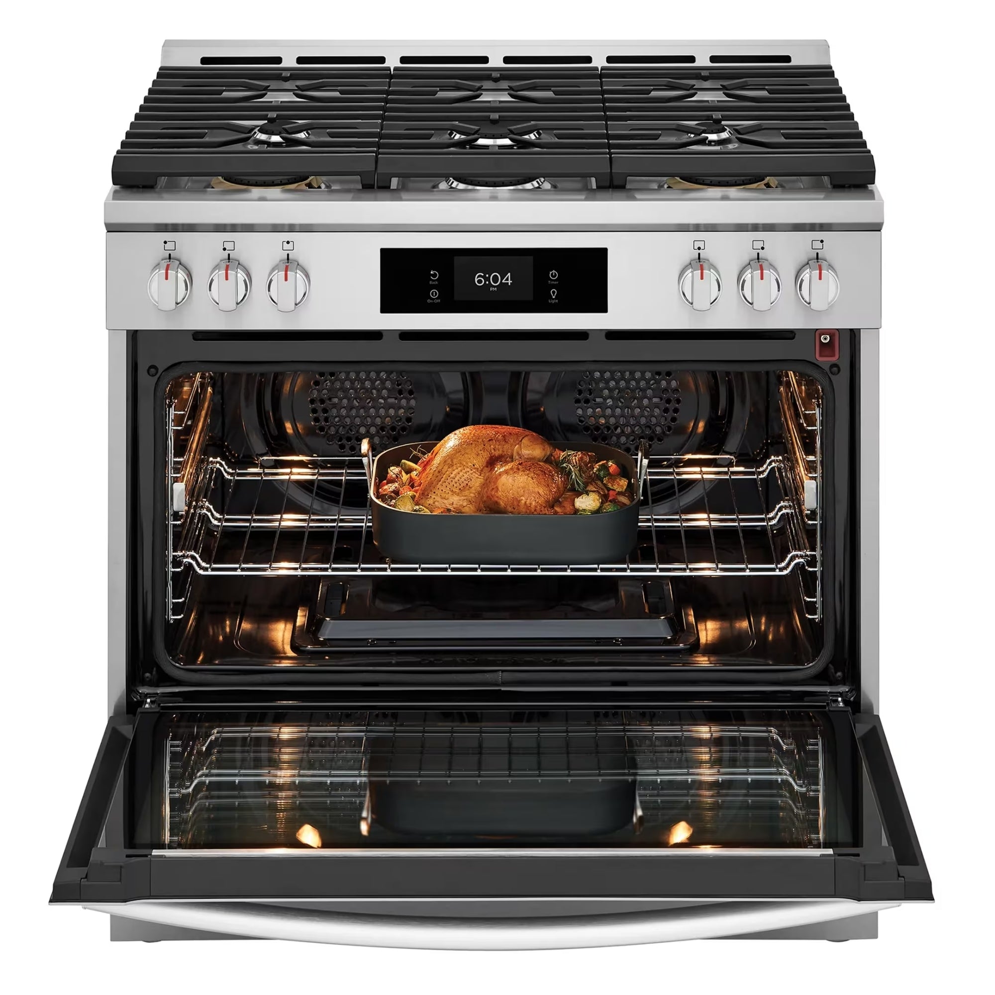 Frigidaire Gallery GCFG3661AF 36-Inch Gas Range with Air Fry and Total Convection Stainless Steel