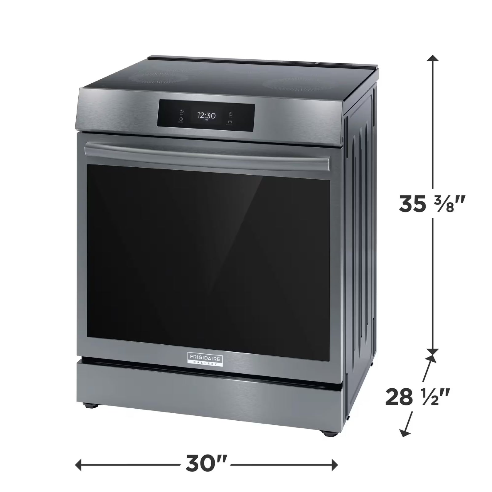Frigidaire Gallery GCFI306CBD 30-Inch Front-Control Induction Range with Total Convection Black Stainless Steel
